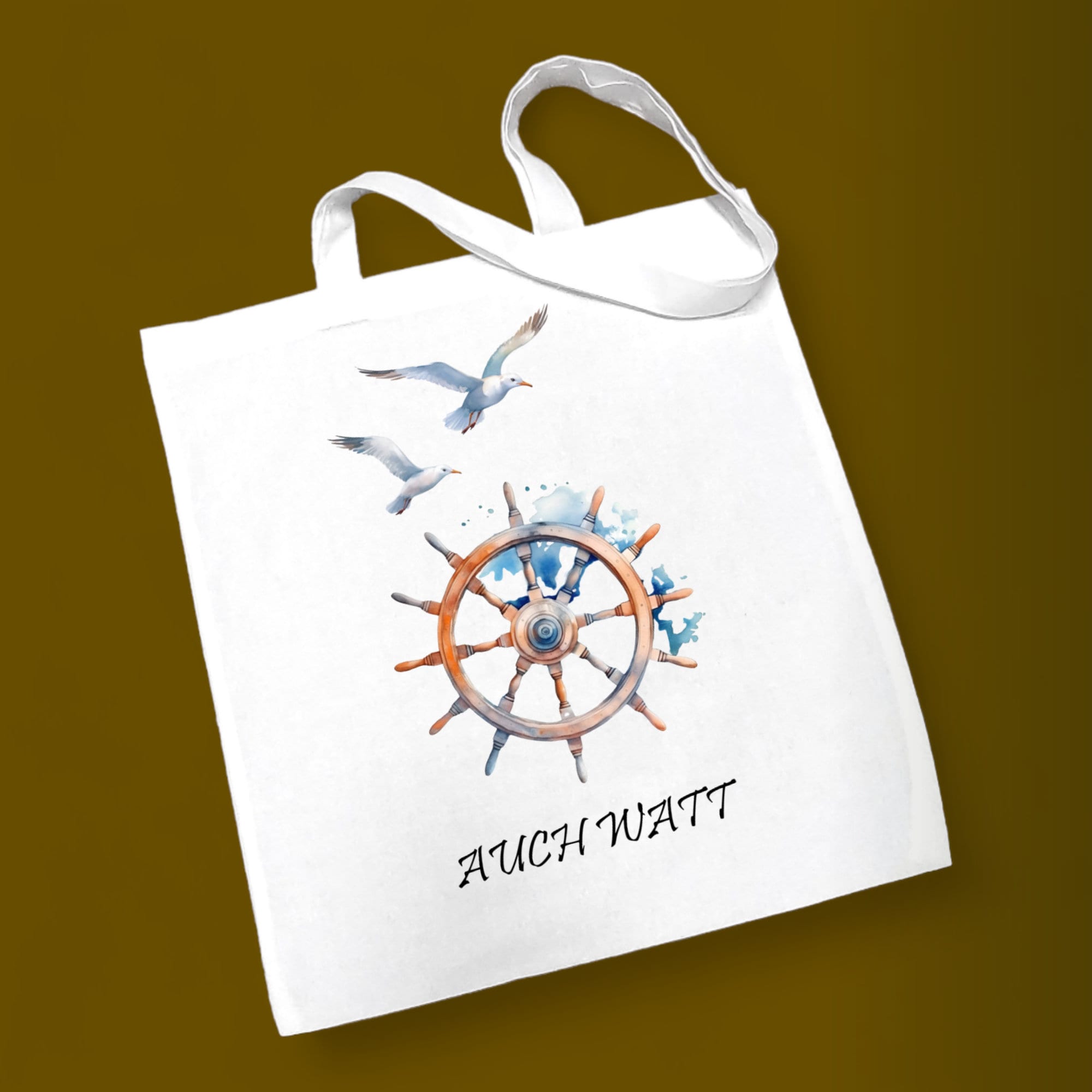 Stofftasche Maritim Stoffbeutel Leuchtturm Einkaufstasche Urlaub Tragetasche Reise Urlaubstasche Reisegeschenk beidseitig bedruckt #STSUB