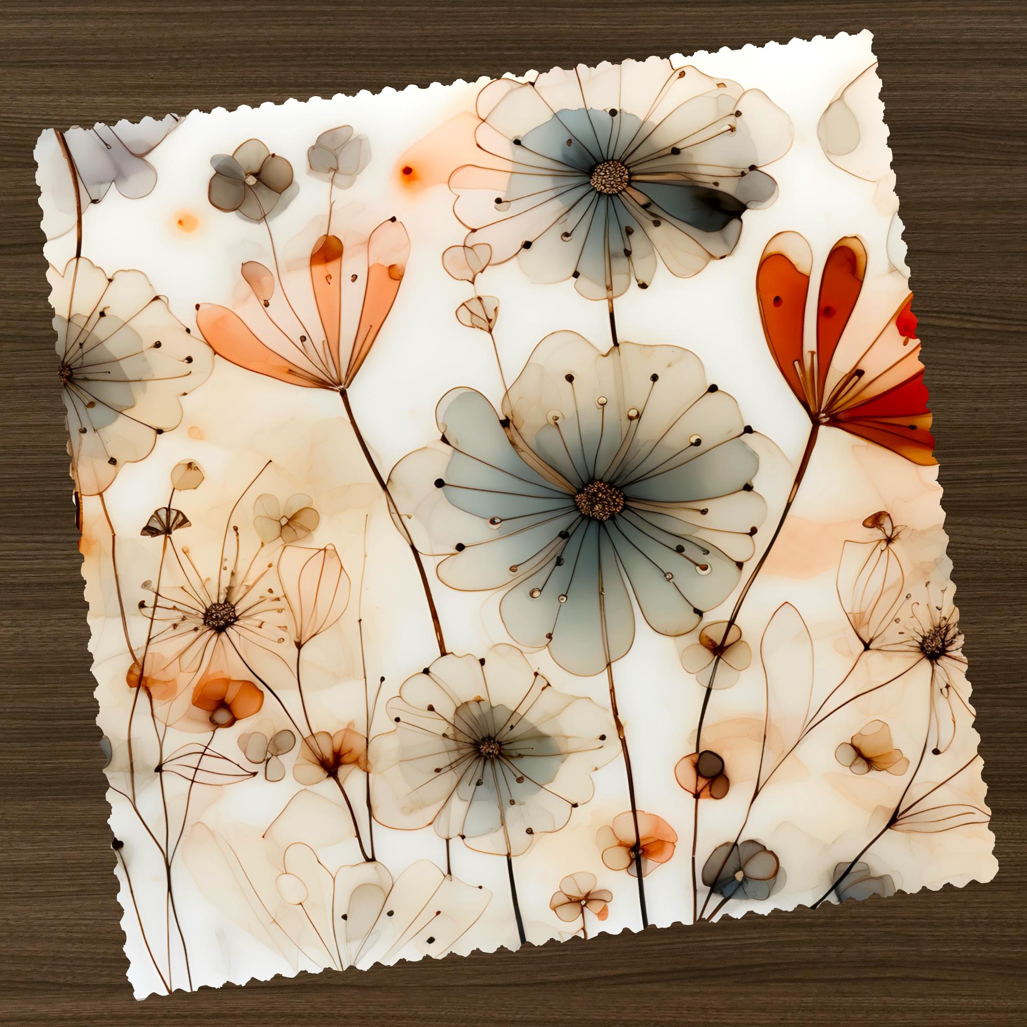 Brillenputztuch Mama Geschenk für Sie Mitbringsel Freundin bedrucktes Mikrofasertuch für Brillen Displays Aquarell Blumen #PF11