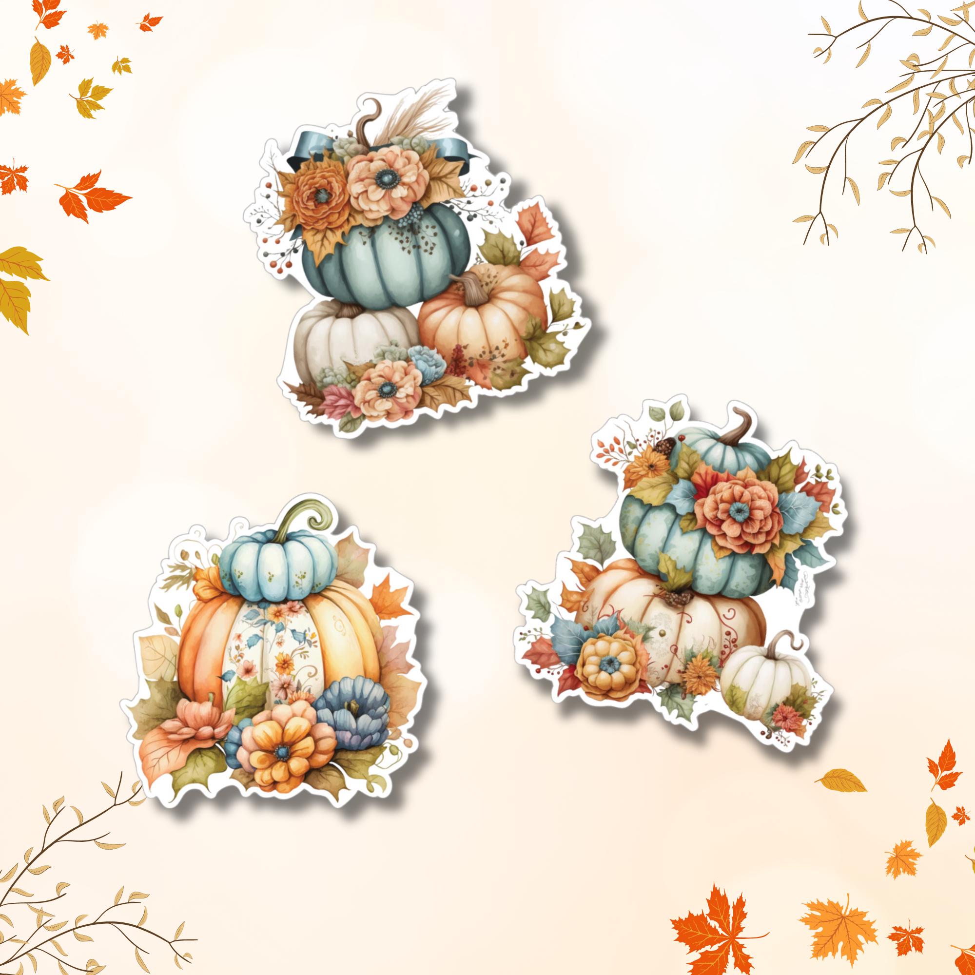 Kürbis Aufkleber Herbst Deko Sticker großer Geschenkaufkleber Koffersticker - 3 Aufkleber zur Auswahl in Weiß oder Transparent #SEG8 Kürbis Aufkleber Herbst Deko Sticker großer Geschenkaufkleber Koffersticker - 3 Aufkleber zur Auswahl in Weiß oder Transparent #SEG8