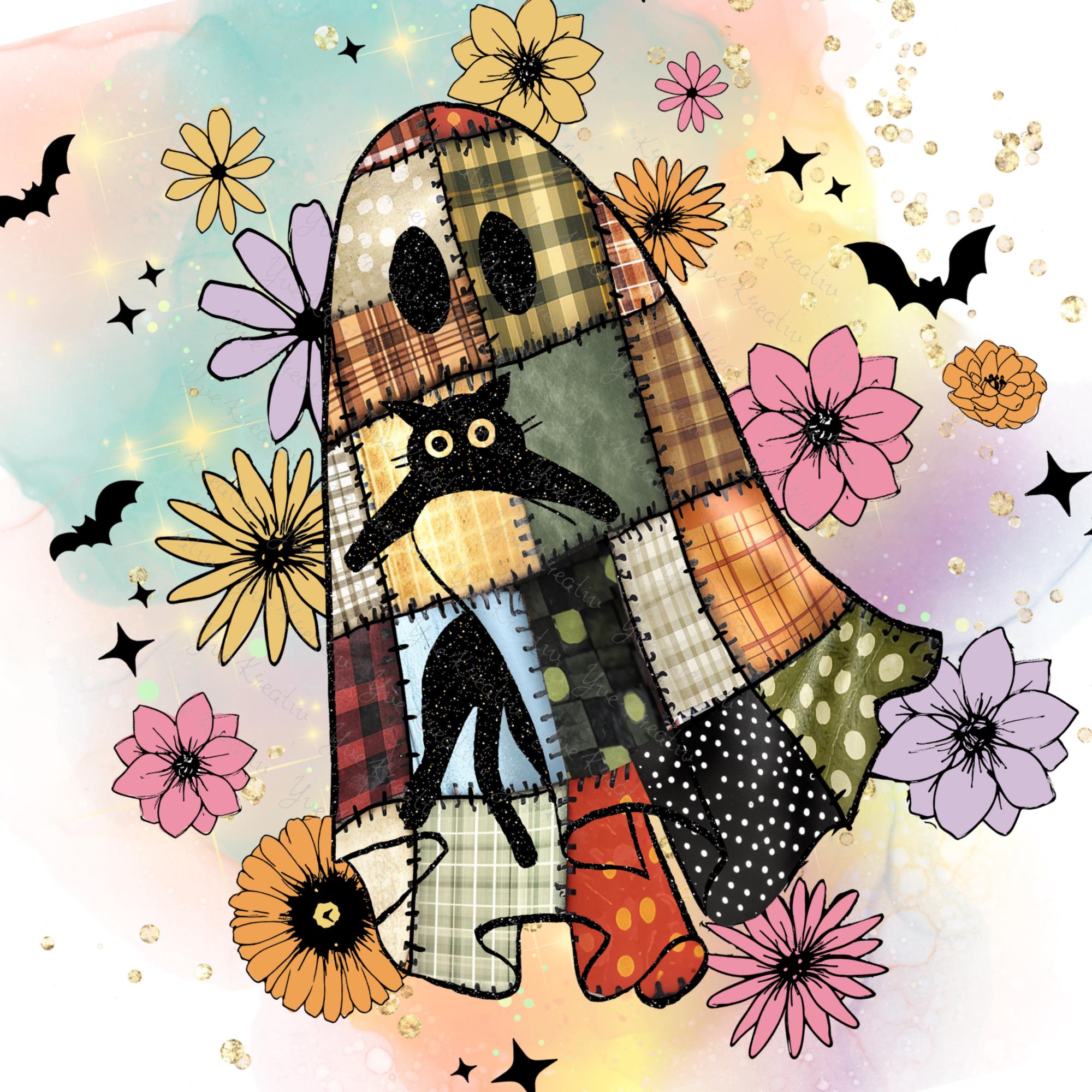 Brillenputztuch Halloween Geist bedrucktes Mikrofasertuch für Sonnenbrille Display Handy Grusel Geschenk süßes oder Saures Mitbringsel #SA10