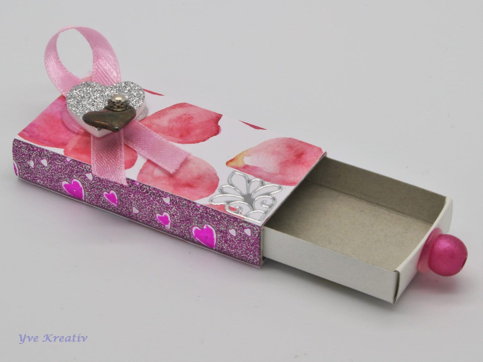 Kleine Schachtel, verzierte Streichholzschachtel als originelle Geschenkverpackung für Geld, Gutscheine und mehr