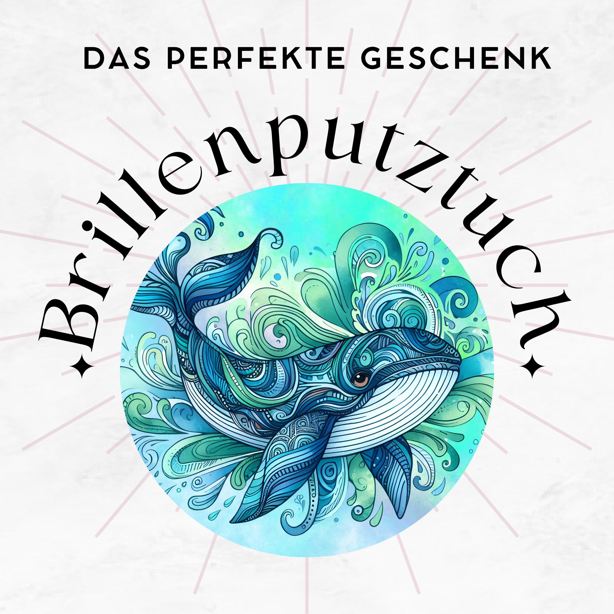 Brillenputztuch Wal bedrucktes Mikrofasertuch für Sonnenbrille Displays Geschenk Geburtstag Maritim Reise Gutschein Urlaub Mitbringsel #TI75