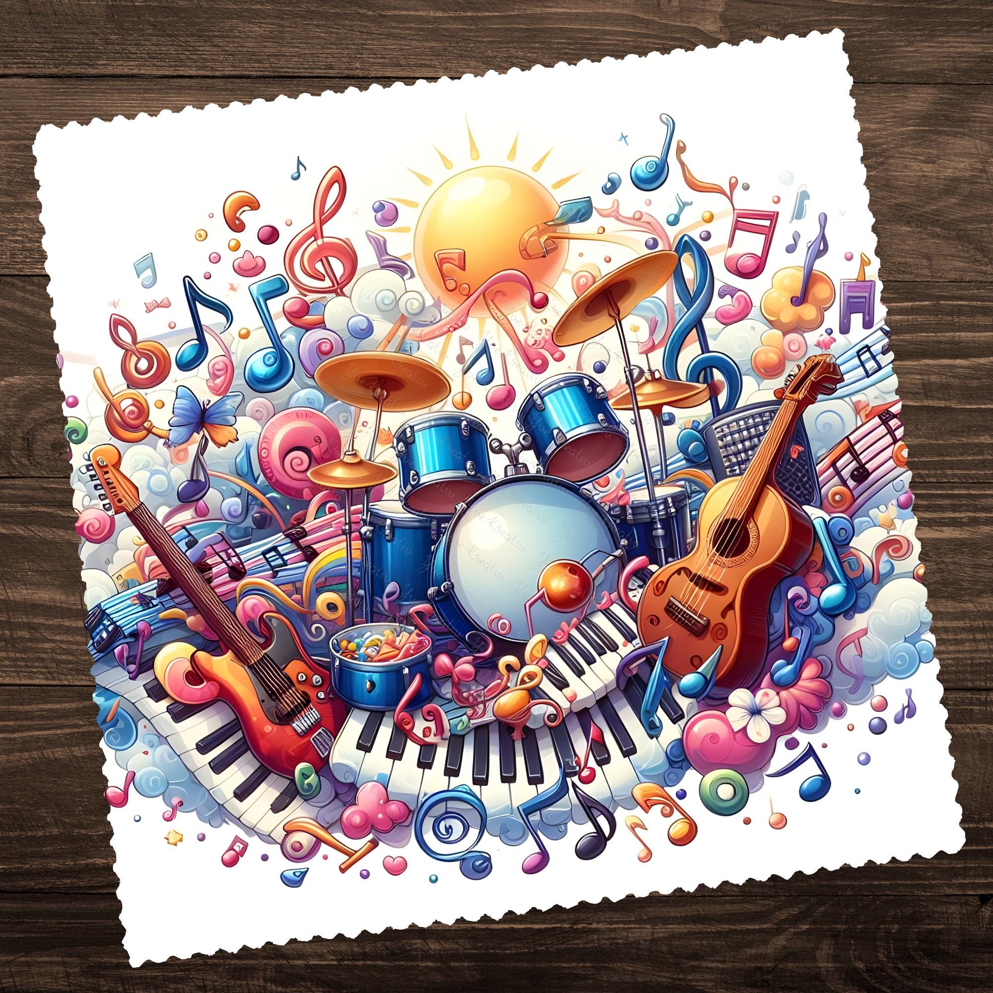 Brillenputztuch Welt der Musik bedrucktes Mikrofasertuch für Sonnenbrille Displays Handy Geschenk Musiker Mitbringsel Musiklehrer #MC18