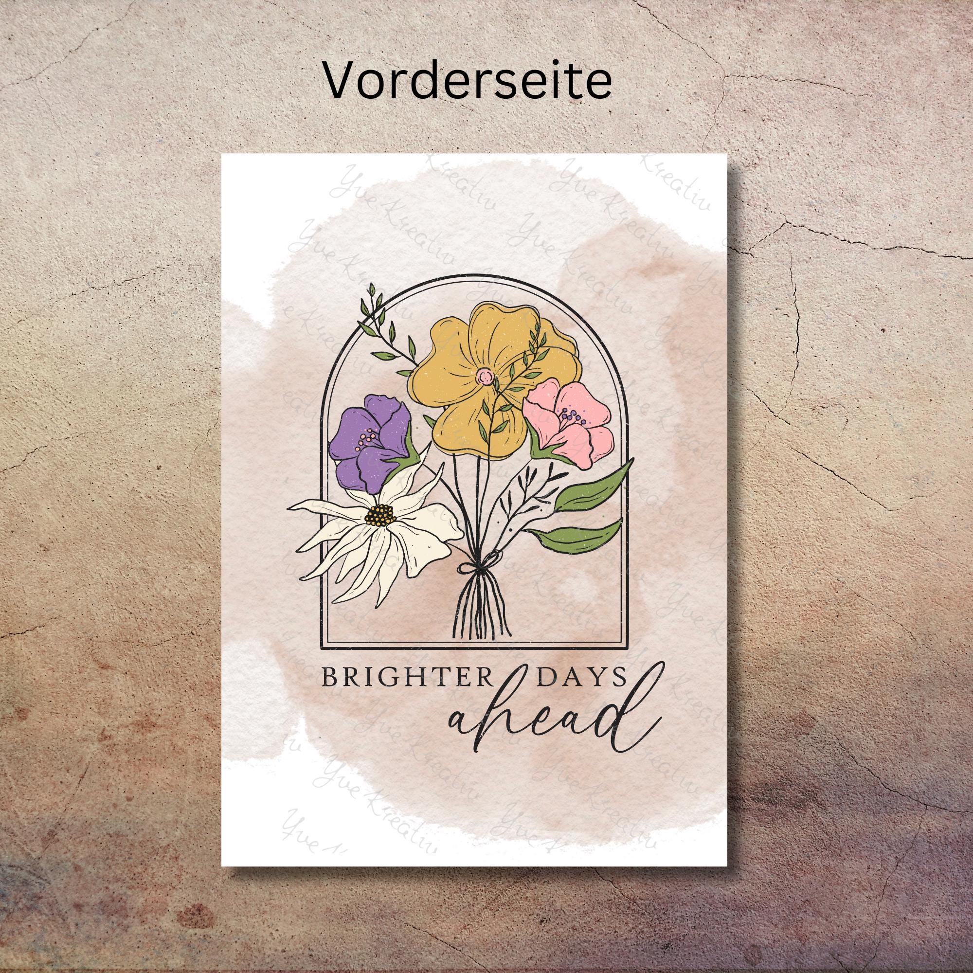 Postkarte, Grußkarte, Karte zum Geburtstag, Motivation, Aufmunterung I Blüten #PLS