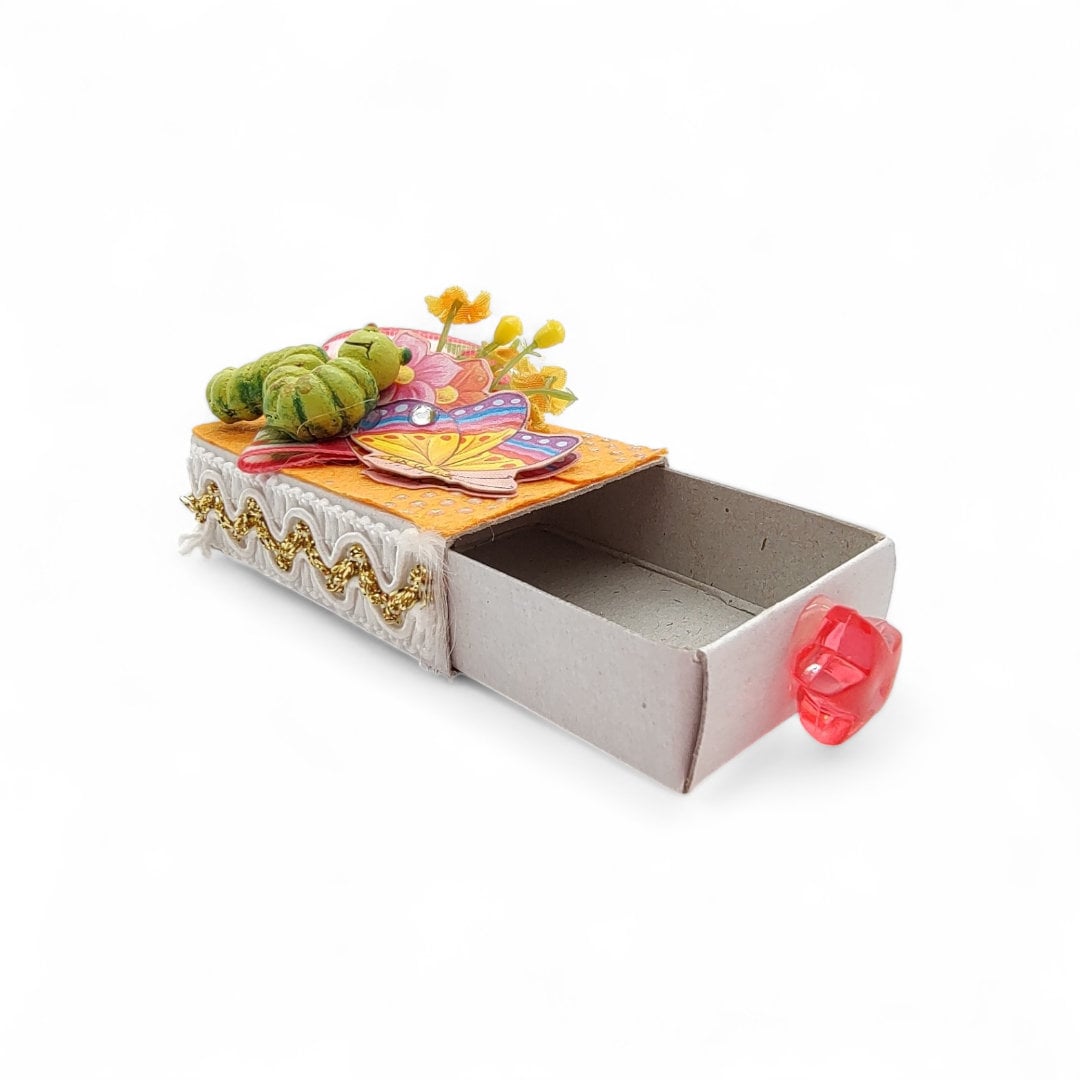Streichholzschachtel "Frühlingsgruß" Geschenkebox Schachtel für Geldgeschenke Gutschein - kleine Kostbarkeiten