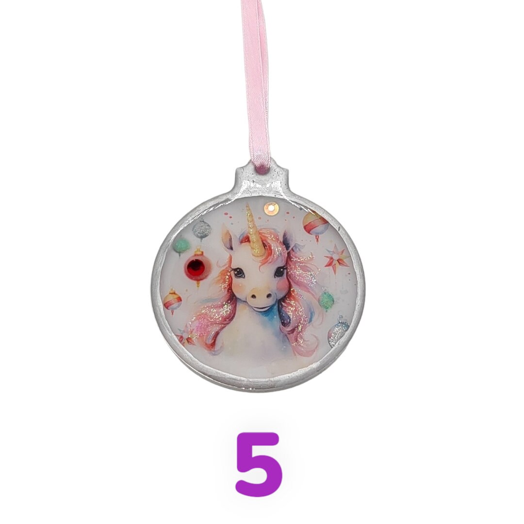 Weihnachtskugel Weihnachtsschmuck Baumanhänger Christmas Ornaments Weihnachten Baumkugel  Motiv "Einhorn"  #1606565126