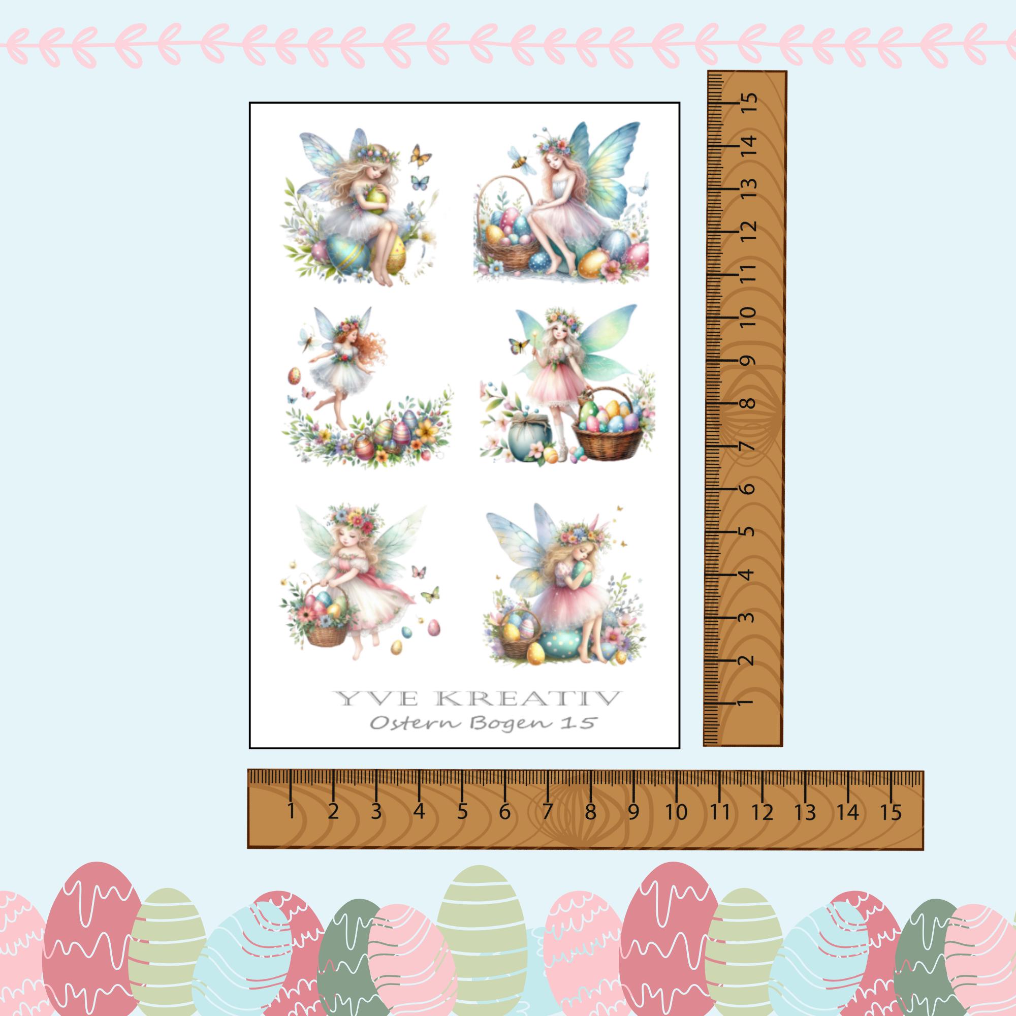 Sticker Bogen, Aufkleber zu Ostern | Sticker Set - 2 Stickerbogen zur Auswahl in Weiß - Transparent - Matt - Glanz  #SBA6