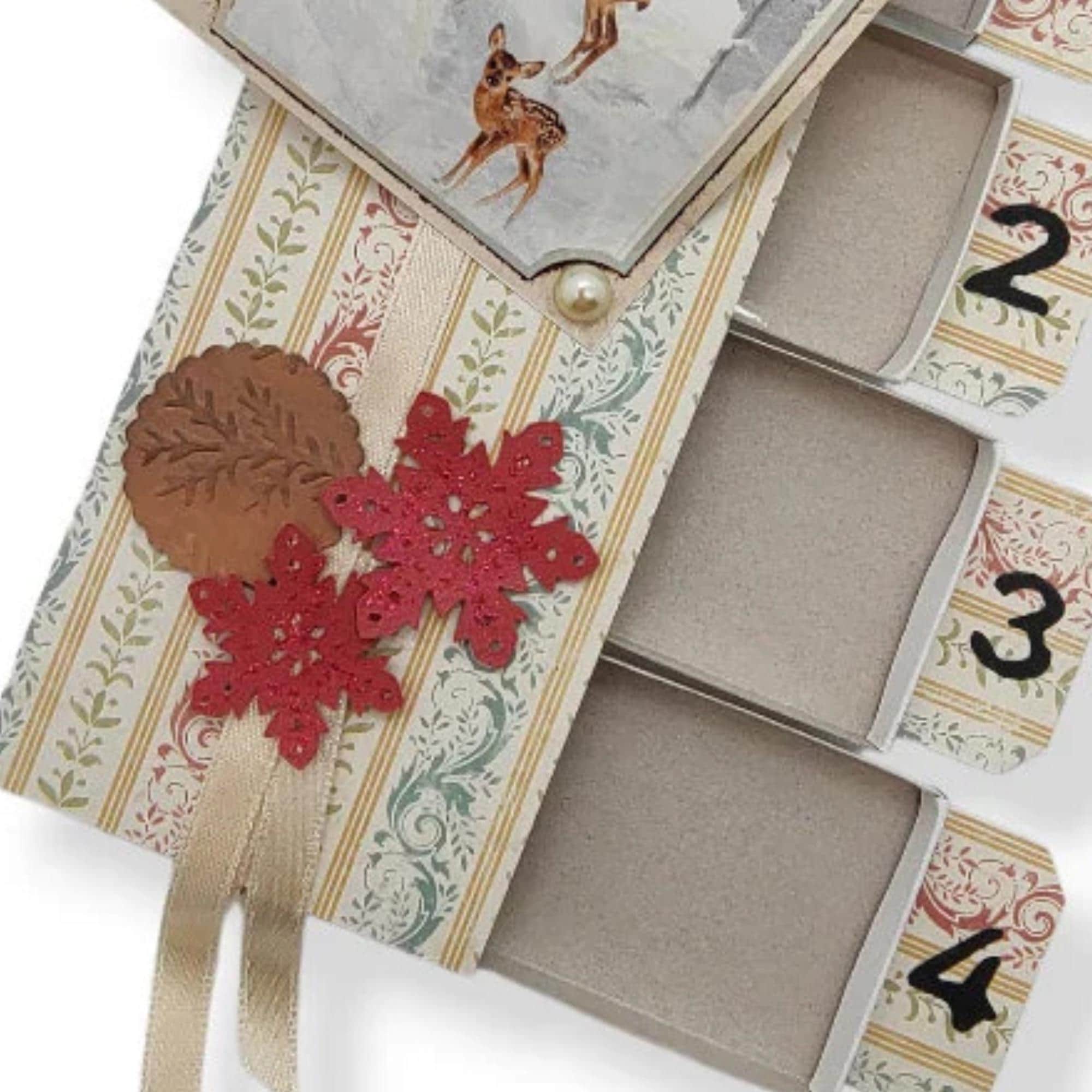 Adventskalender zum Befüllen aus 4 Streichholzschachteln Upcycling kleine Adventsgeschenke Geldgeschenk Weihnachten Mitbringsel #613960866