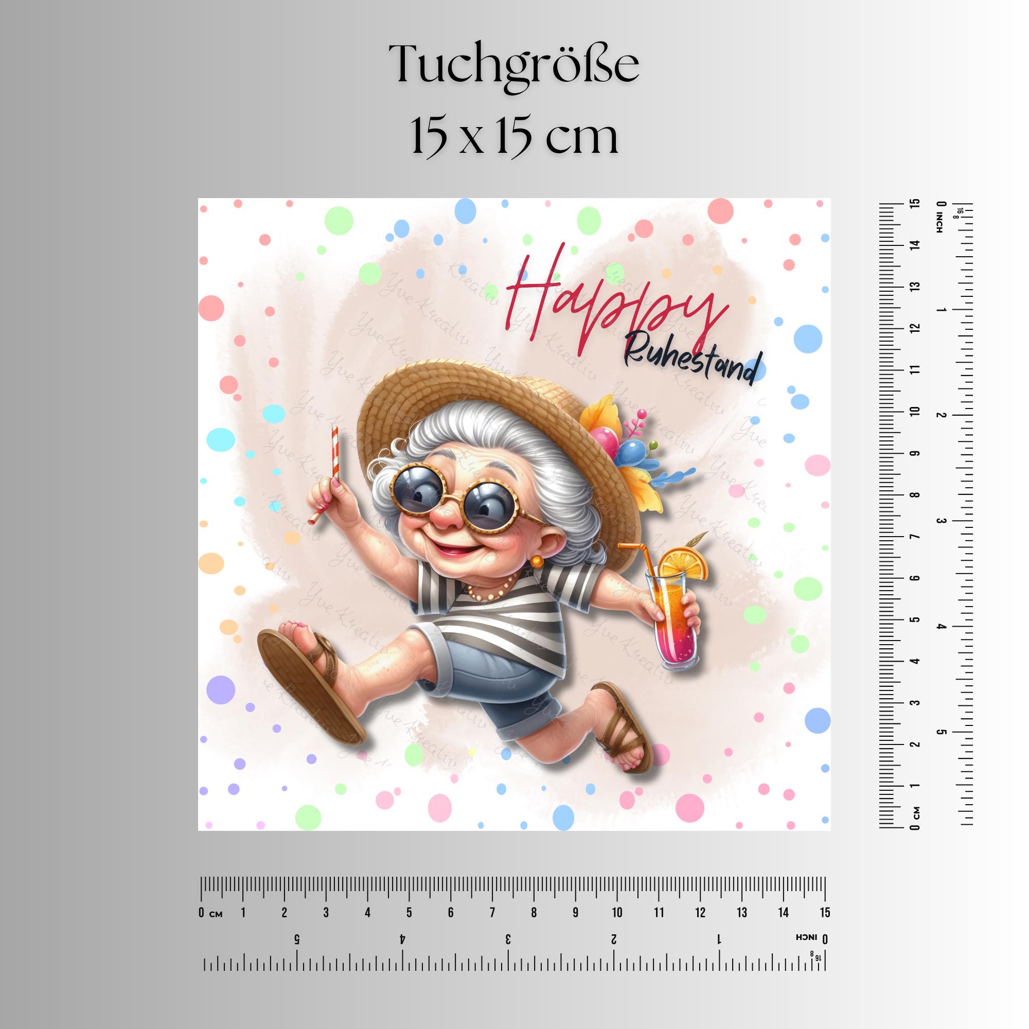 Brillenputztuch Ruhestand bedrucktes Mikrofasertuch für Brille Sonnenbrille Display Handy Geschenk zur Rente Abschied Kollegin #BE11