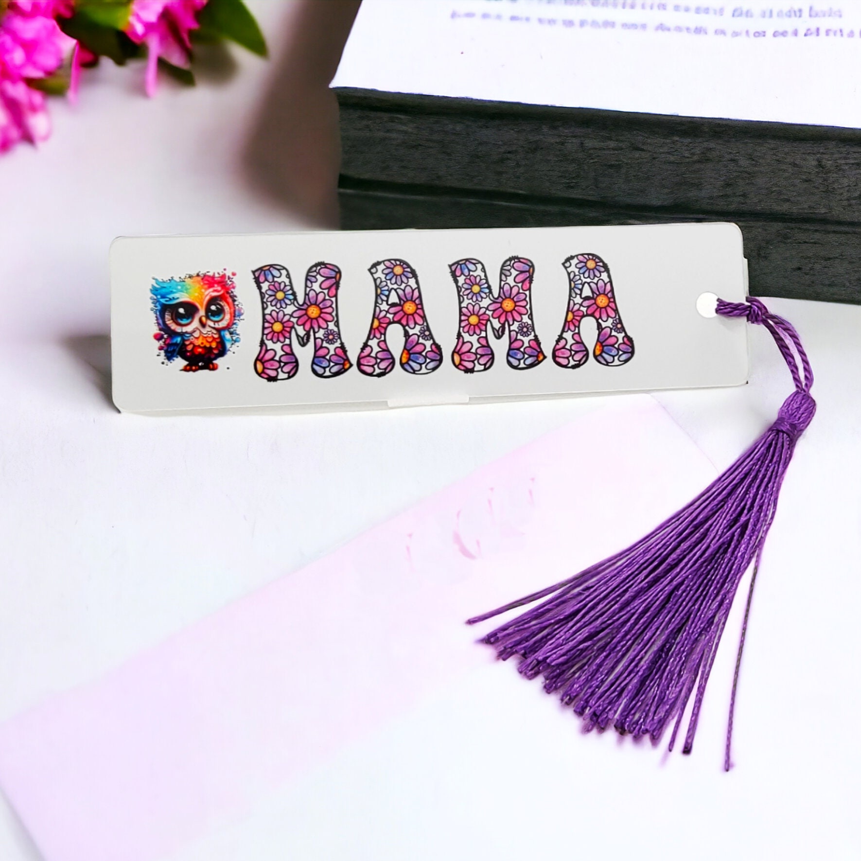 Lesezeichen aus Aluminium, Geschenk zum Muttertag, Bücher, Bookmark  #LEALU