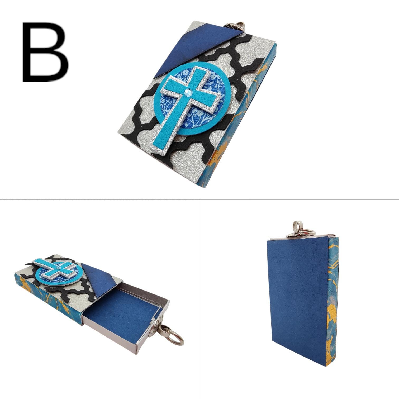 Geld Verpackung, Streichholzschachtel für Geldgeschenk zur Kommunion Konfirmation Firmung, kleine Geschenkschachtel #662119092-A,B,C,D