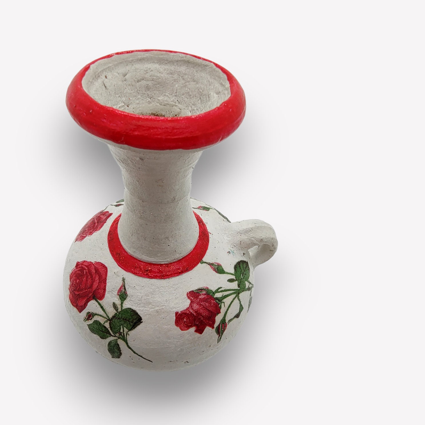 Steingut Vase "Rose"