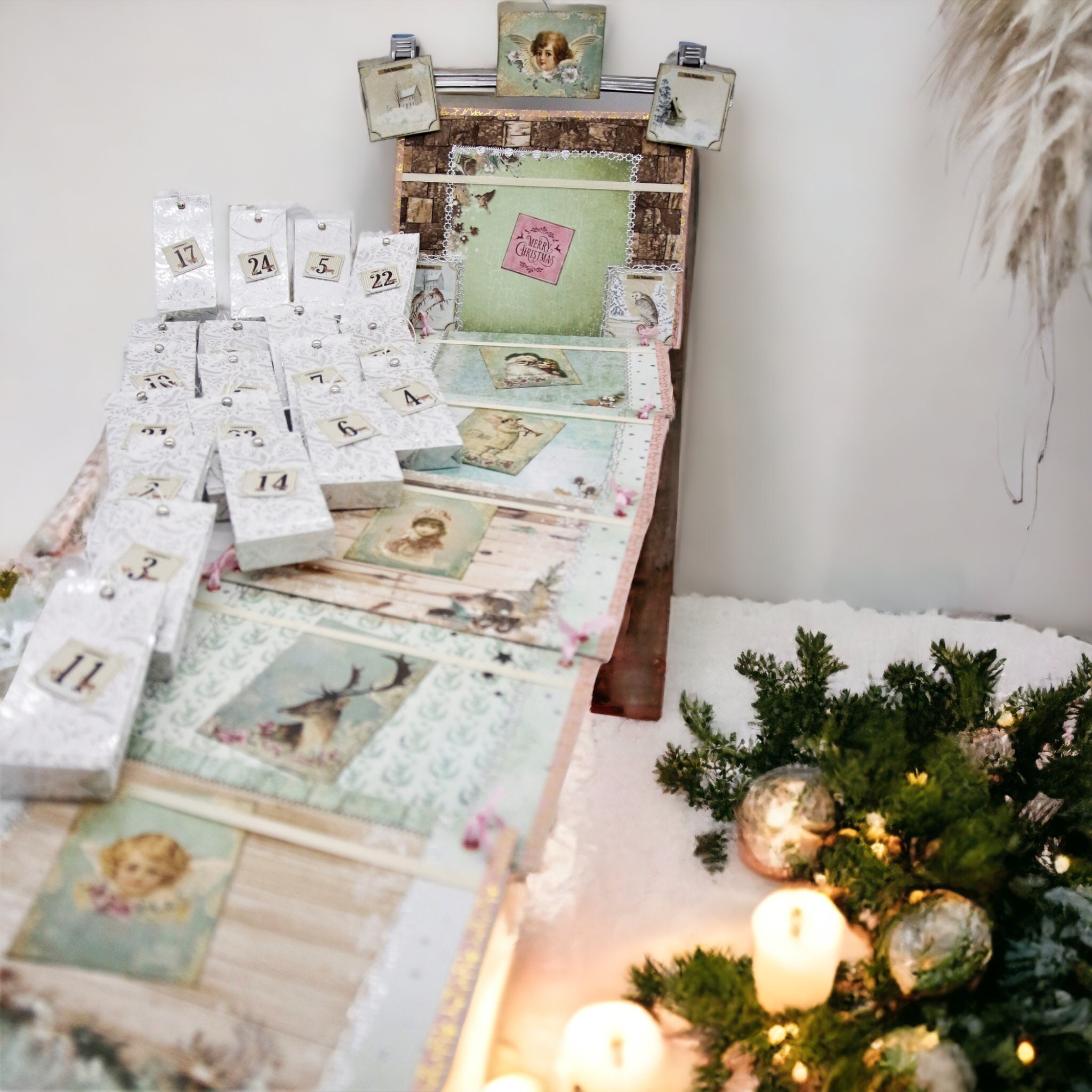 Adventskalender zum Aufhängen, Weihnachten, Adventskalender aus Papier, Advent, Papiertütchen, Adventskalender zum Befüllen #1099598462 Adventskalender zum Aufhängen, Weihnachten, Adventskalender aus Papier, Advent, Papiertütchen, Adventskalender zum Befüllen #1099598462