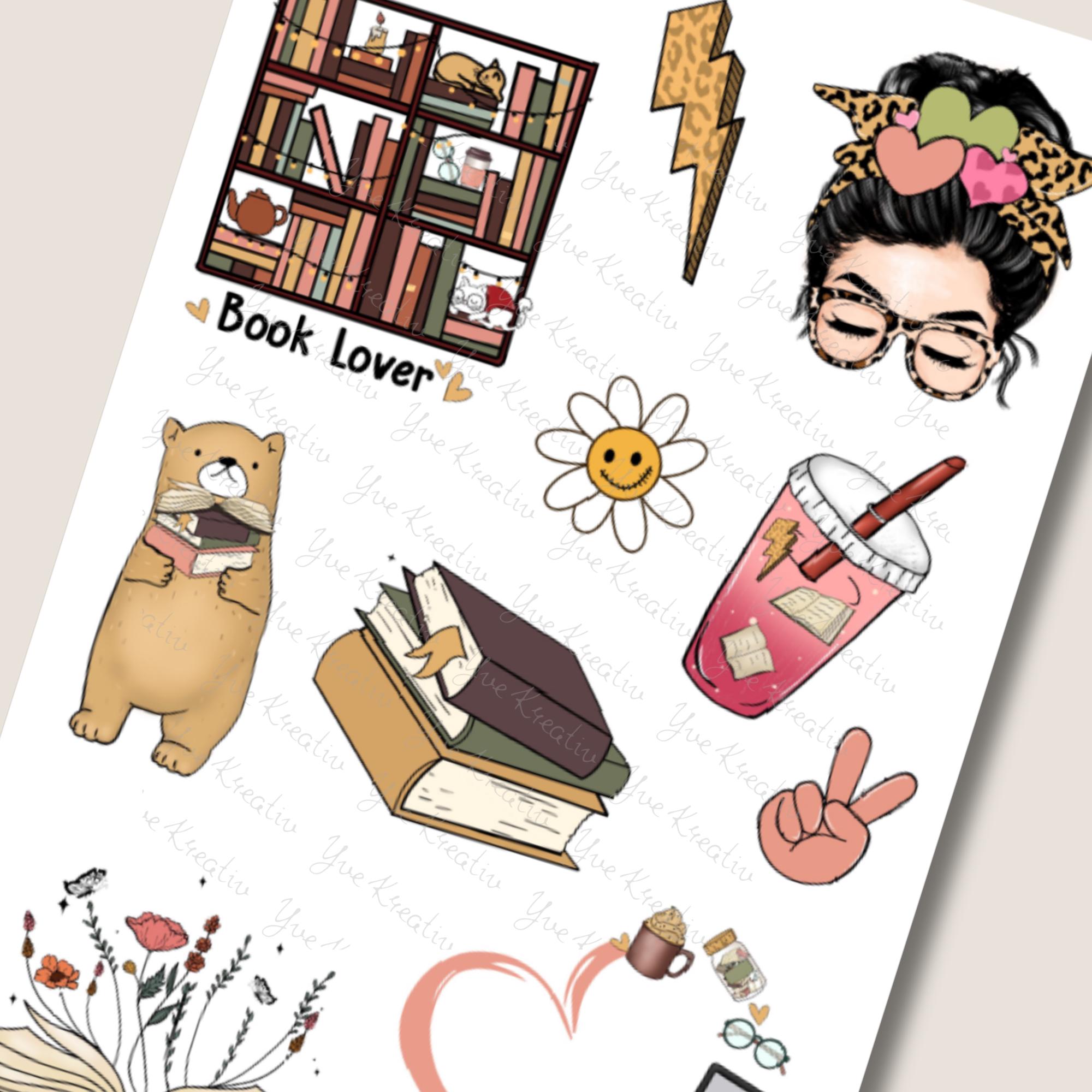 Aufkleber Love Books Stickerbogen Bücher für Leseratten Sticker Set - 3 Bögen zur Auswahl in Weiß - Transparent - Matt - Glanz #SBA6 Aufkleber Love Books Stickerbogen Bücher für Leseratten Sticker Set - 3 Bögen zur Auswahl in Weiß - Transparent - Matt - Glanz #SBA6