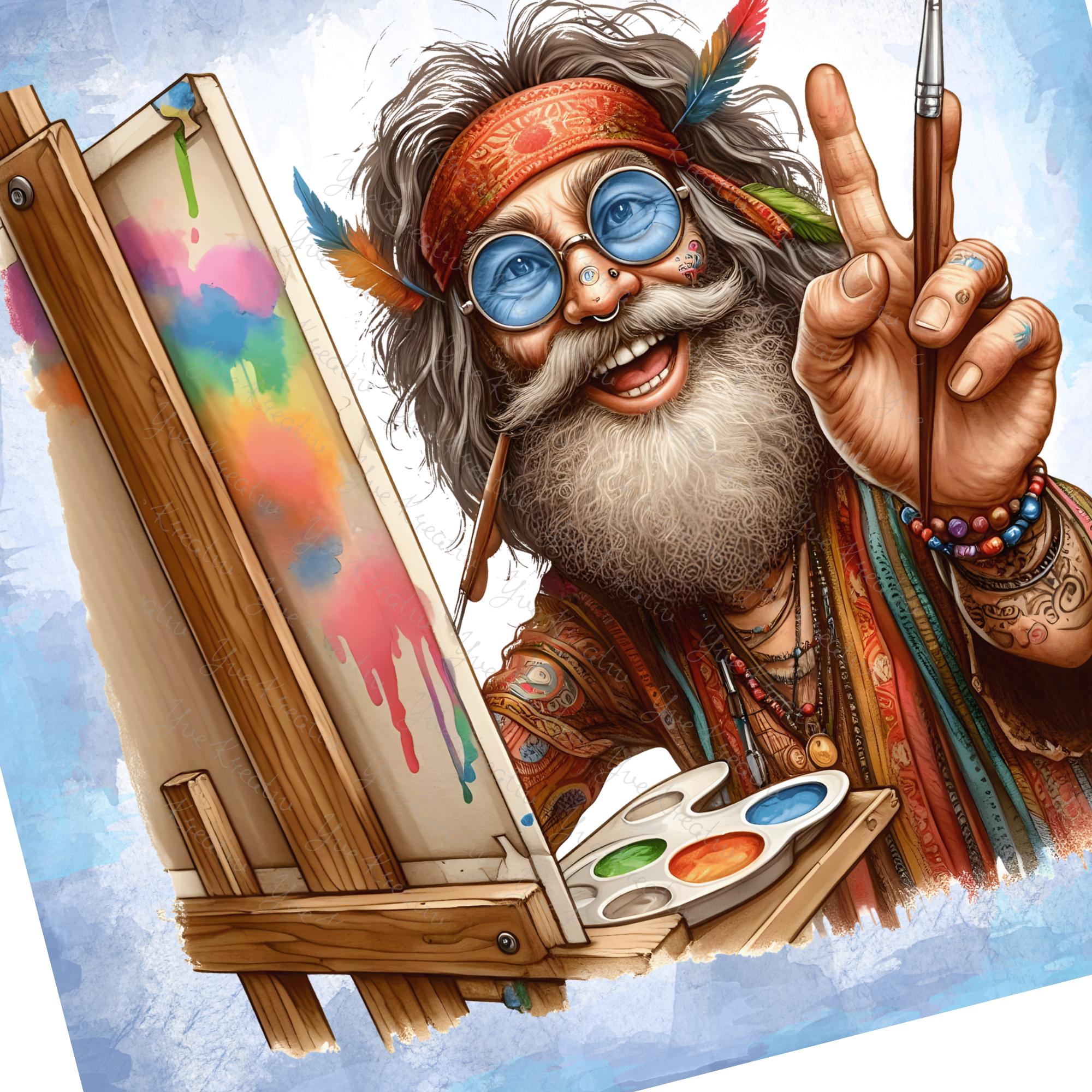 Brillenputztuch Maler bedrucktes Mikrofasertuch für Brillen Displaytuch Sonnenbrille Geschenk Künstler Mitbringsel Opa #BE14