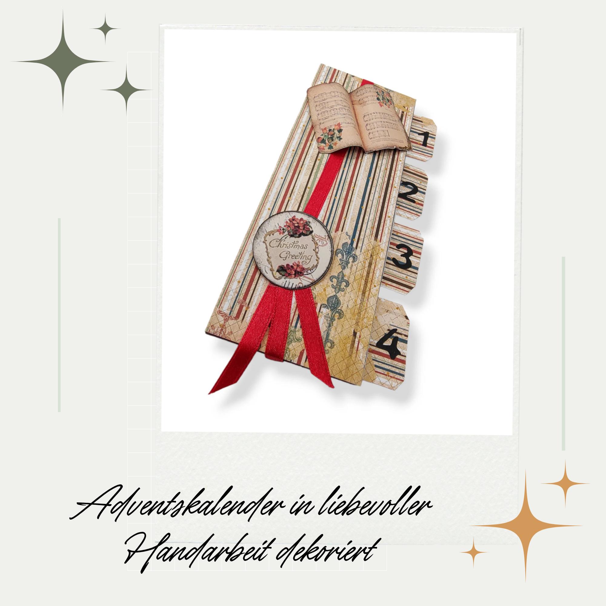 Adventskalender zum Befüllen aus 4 Streichholzschachteln Upcycling kleine Adventsgeschenke Geldgeschenk Weihnachten Mitbringsel #627796305