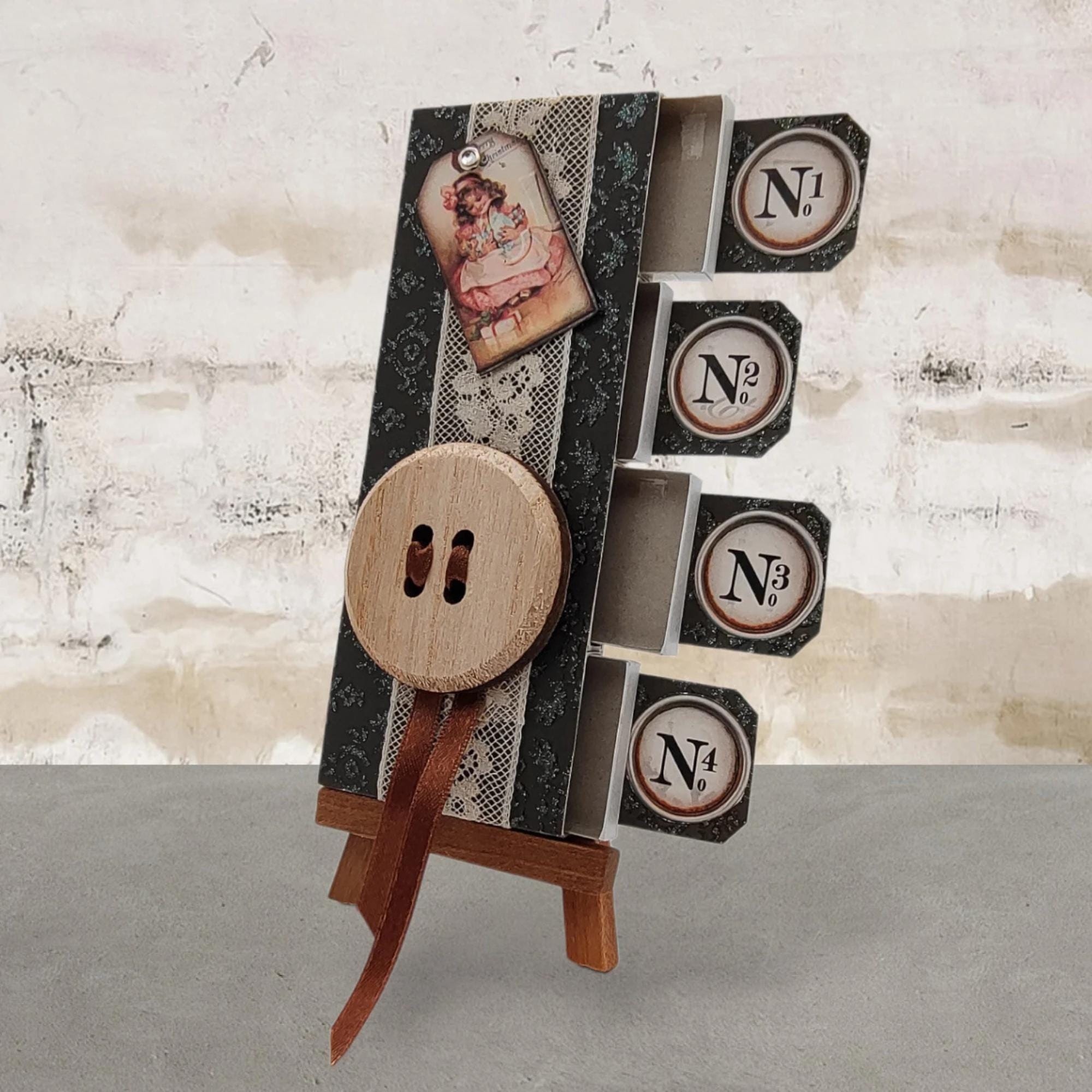 Adventskalender zum Befüllen aus 4 Streichholzschachteln Upcycling kleine Adventsgeschenke Geldgeschenk Weihnachten Mitbringsel #627796367