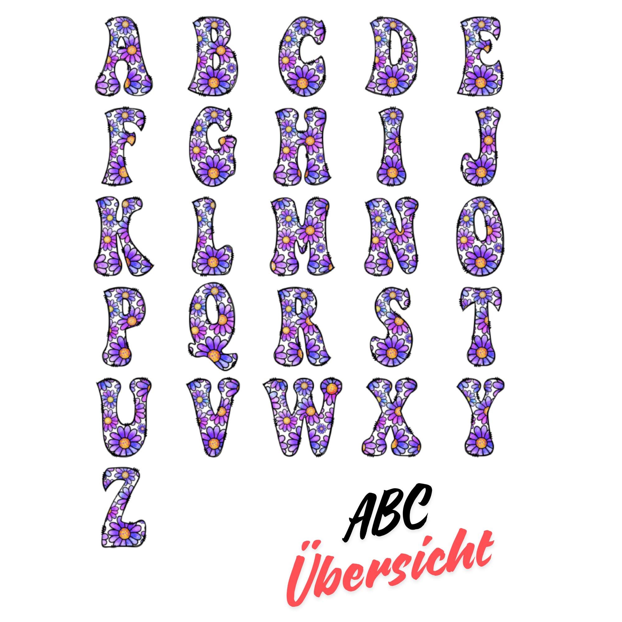 Großer Aufkleber, ABC Sticker, Eule, Uhu, Blumen zur Auswahl in Weiß oder Transparent #SEG8 Großer Aufkleber, ABC Sticker, Eule, Uhu, Blumen zur Auswahl in Weiß oder Transparent #SEG8