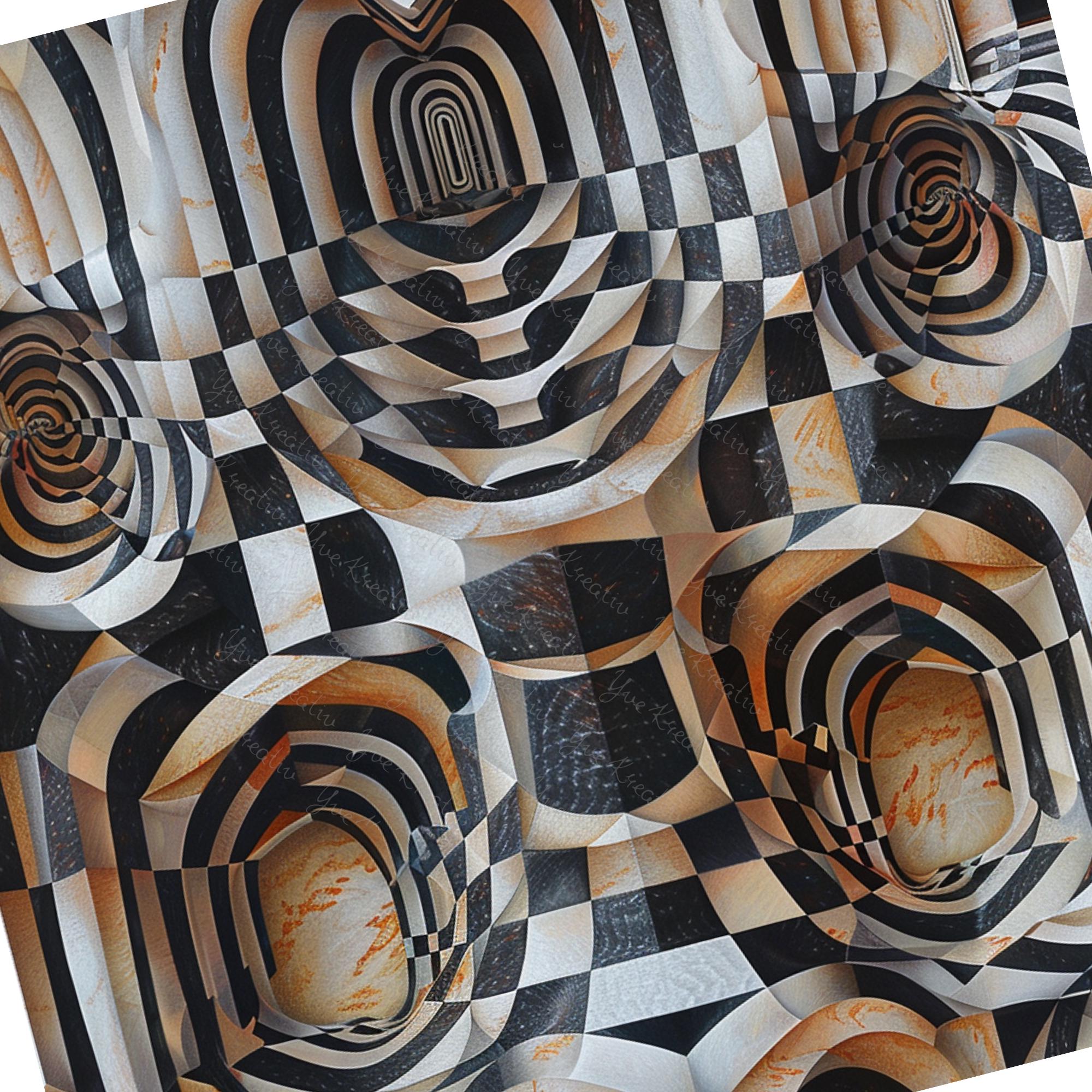 Brillenputztuch Op-Art bedrucktes Mikrofasertuch für Brille Sonnenbrille Displays Handyputztuch Brillentuch Mikrofaser #AL70