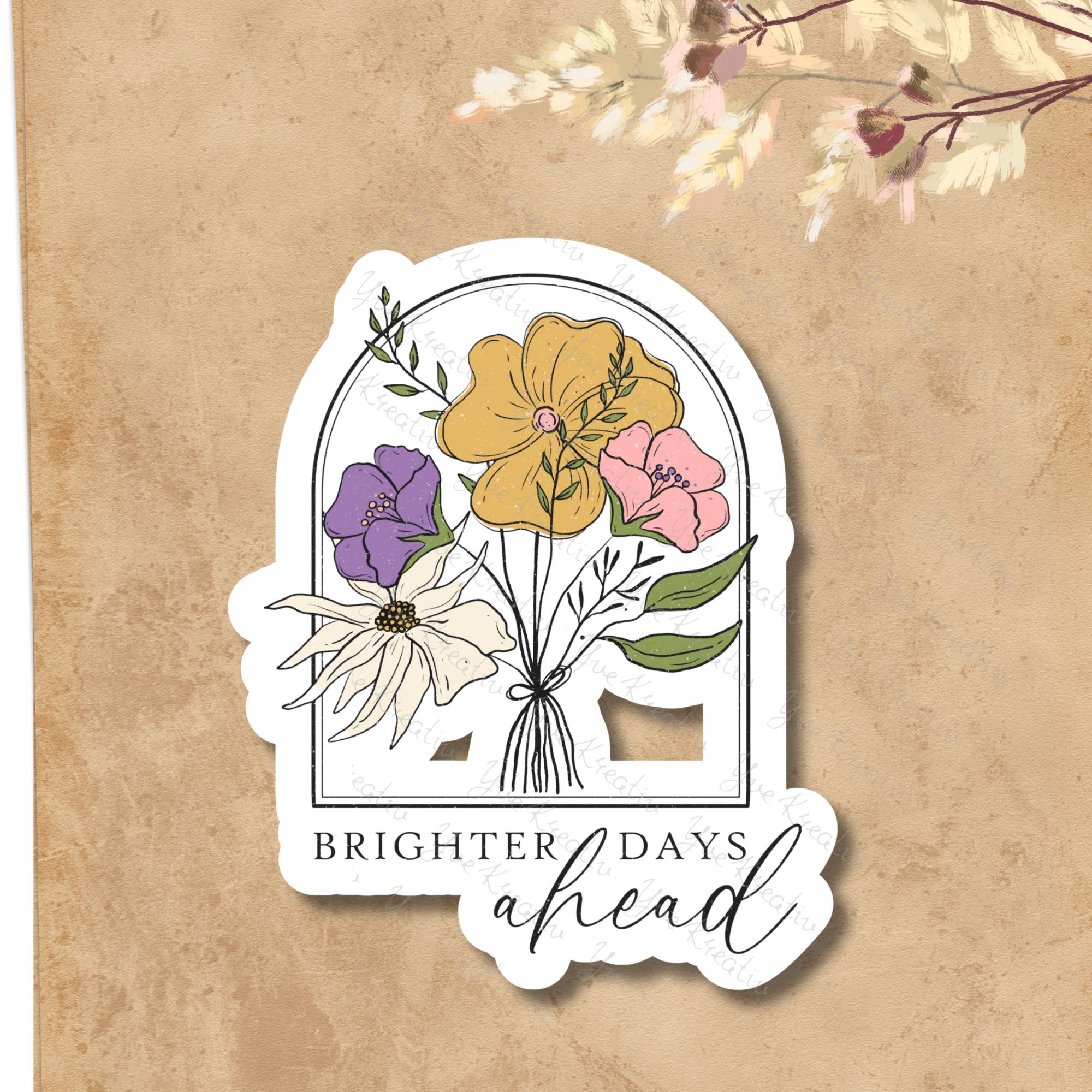 Kofferaufkleber, Geschenkaufkleber, Aufkleber Motivation, großer Blumen Sticker I zur Auswahl in Weiß oder Transparent  #SEG8
