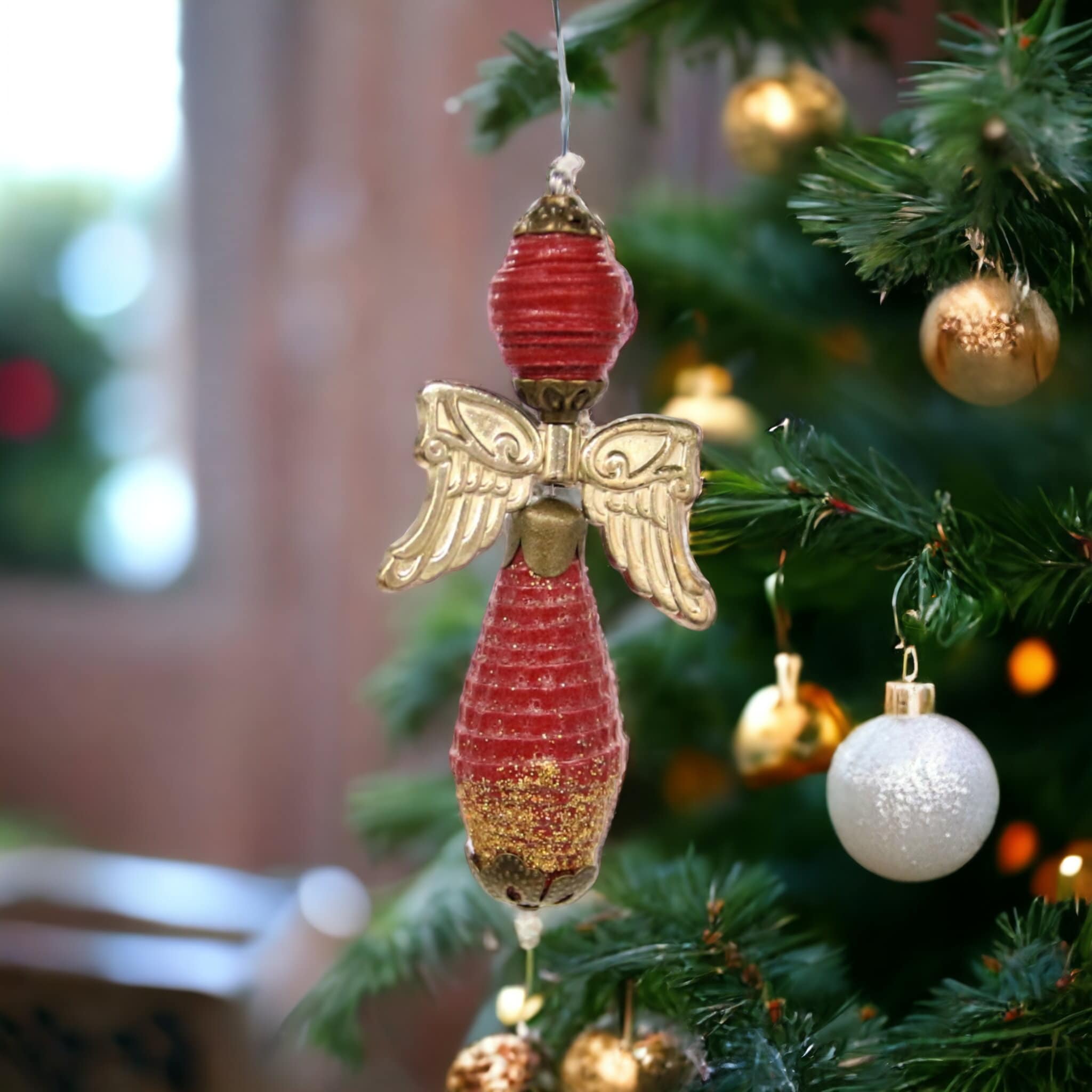 Engel Anhänger - Papierperlenkunst - Christbaumkugel / Weihnachtskugel / Weihnachtsdeko