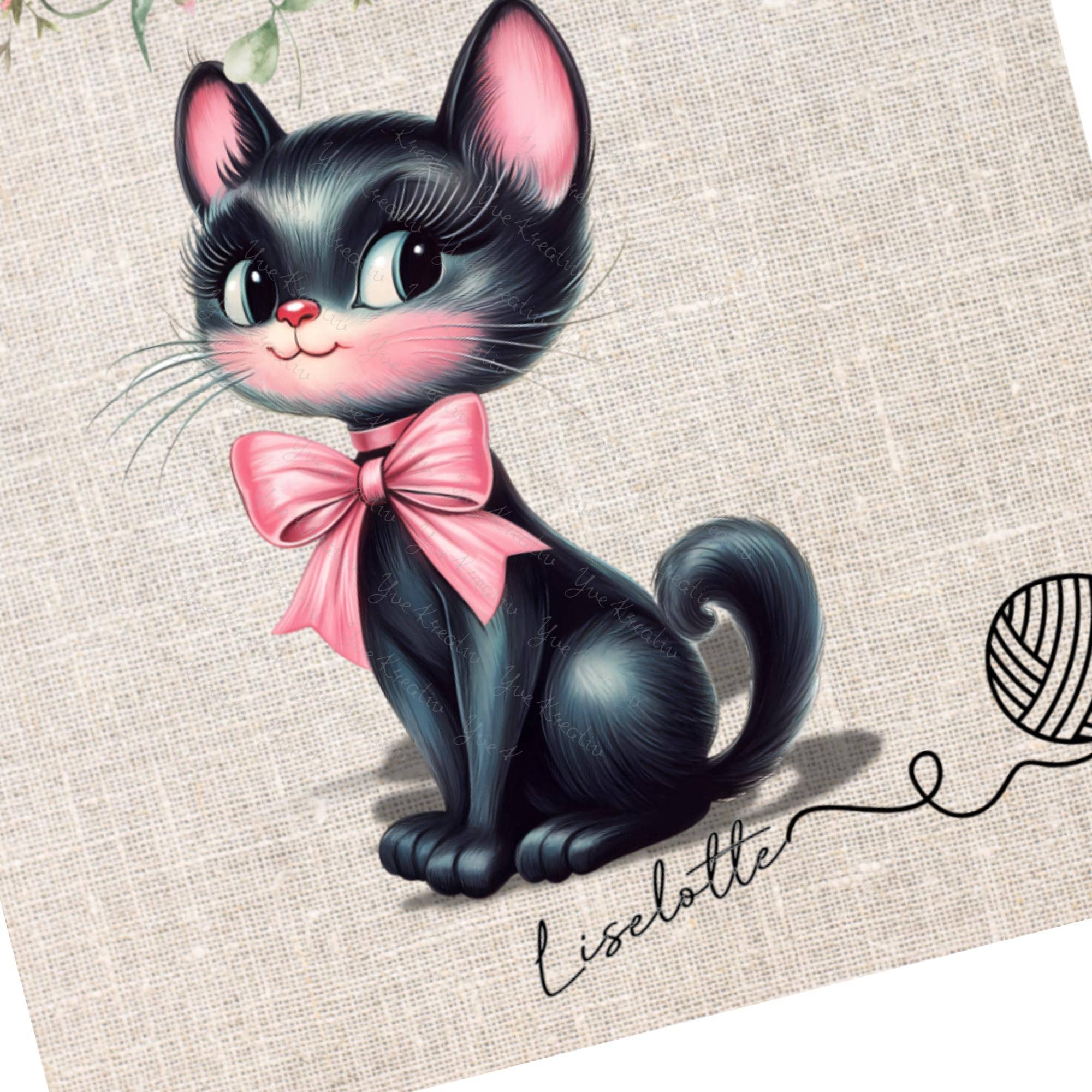 Brillenputztuch Katze personalisiert mit Namen bedrucktes Mikrofasertuch für Brille Displays Sonnenbrille Geschenk Katzenmama #TI141P