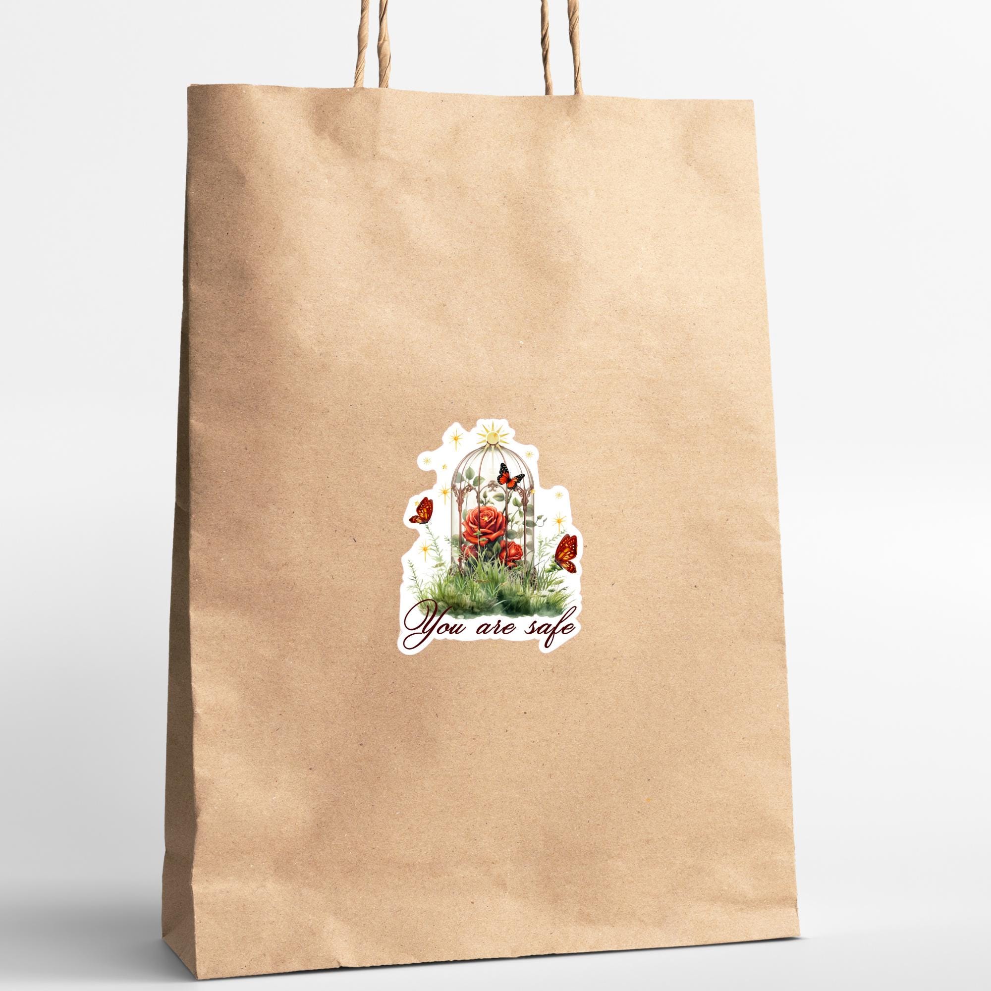 Kofferaufkleber, Geschenkaufkleber, Aufkleber Motivation, großer Blumen Sticker I zur Auswahl in Weiß oder Transparent  #SEG8