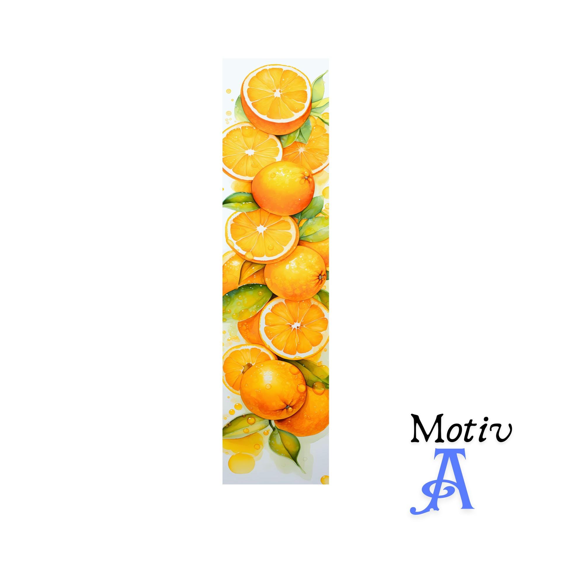 Lesezeichen aus Aluminium Ananas Orangen Geschenk Geburtstag Mitbringsel Freundin Buchgeschenk Bookmark Tropische Früchte #LEALU