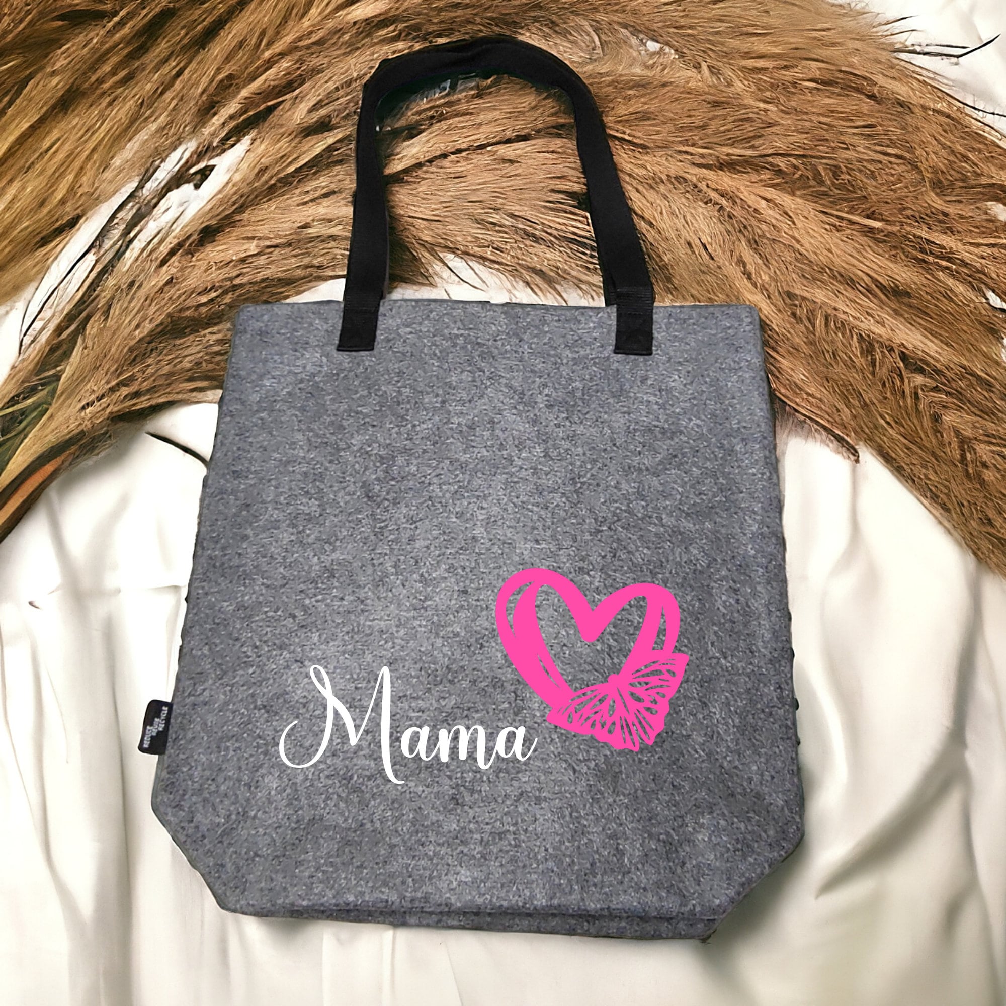 Filztasche Einkaufstasche Tragetasche personalisiert mit NAME als Geschenk zum Muttertag Mitbringsel Geburtstag #TFILGR Filztasche Einkaufstasche Tragetasche personalisiert mit NAME als Geschenk zum Muttertag Mitbringsel Geburtstag #TFILGR