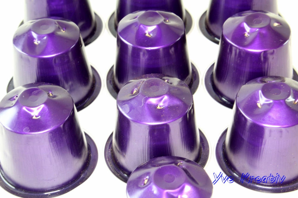 10 leere Kaffeekapseln Farbe : lila  #KNS