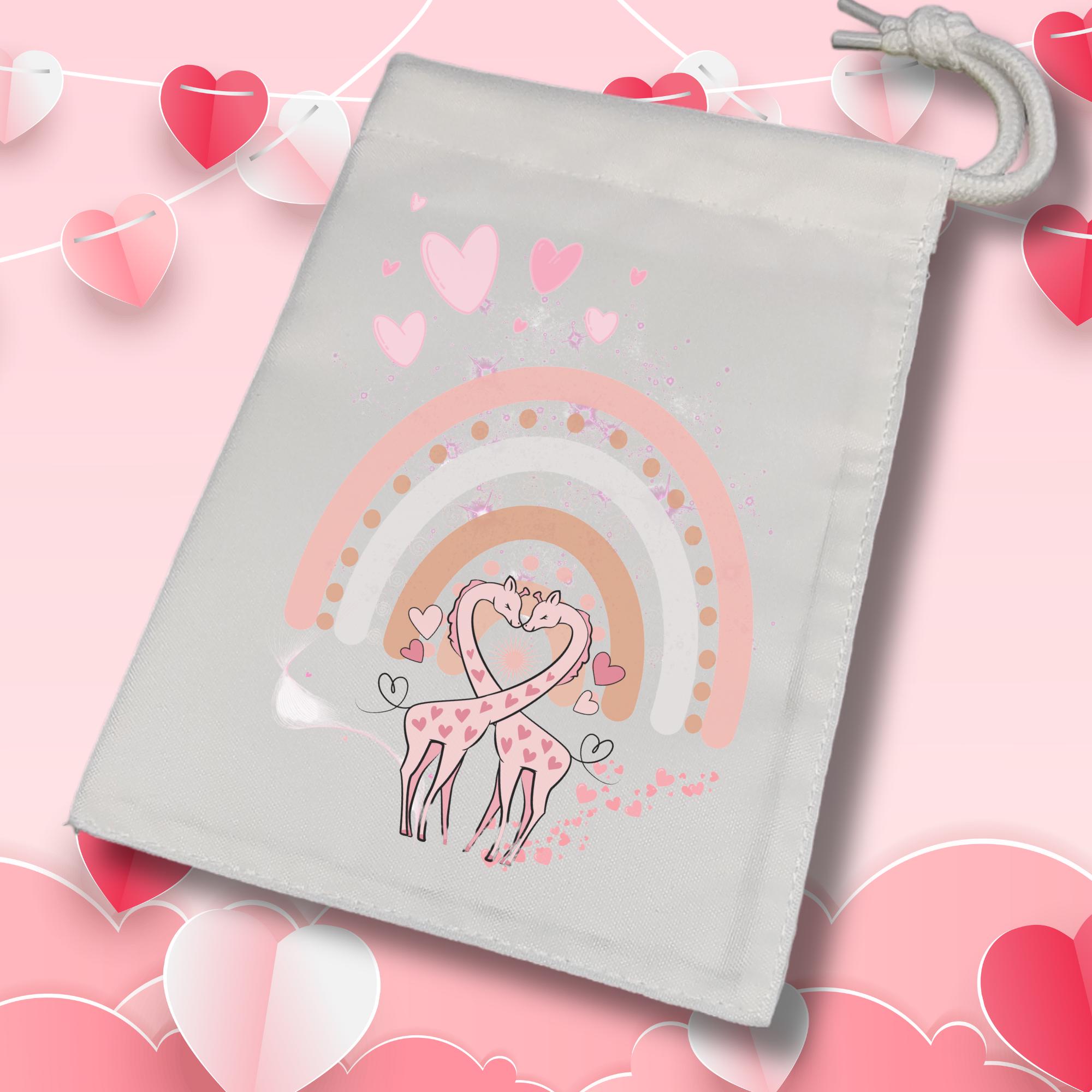 Geschenksäckchen, Hochzeitssäckchen, Stoffsäckchen zum Valentinstag, Stofftasche, Stoffbeutel, Verpackung, Geschenkverpackung  #GSSUB