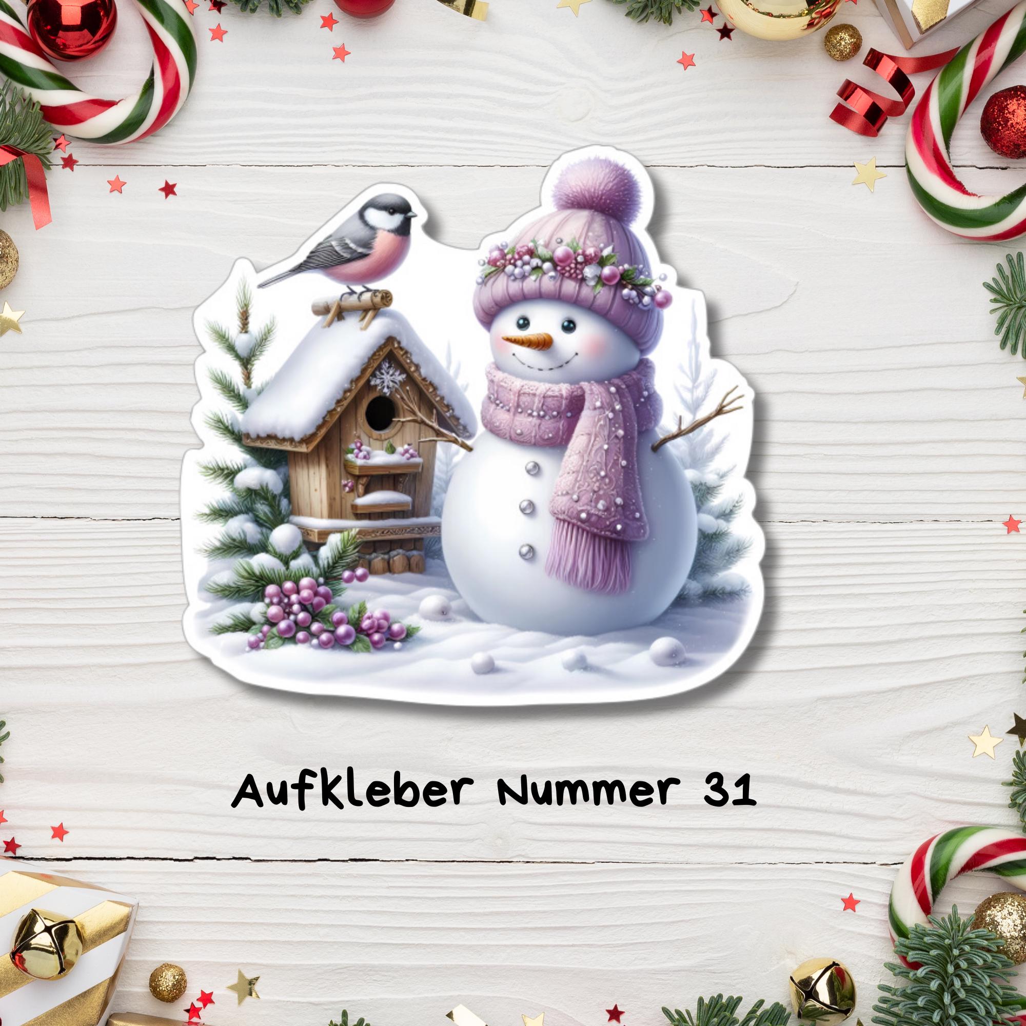 Aufkleber, große Sticker zu Weihnachten und Advent - 3 Aufkleber zur Auswahl in Weiß oder Transparent #SEG8 Aufkleber, große Sticker zu Weihnachten und Advent - 3 Aufkleber zur Auswahl in Weiß oder Transparent #SEG8
