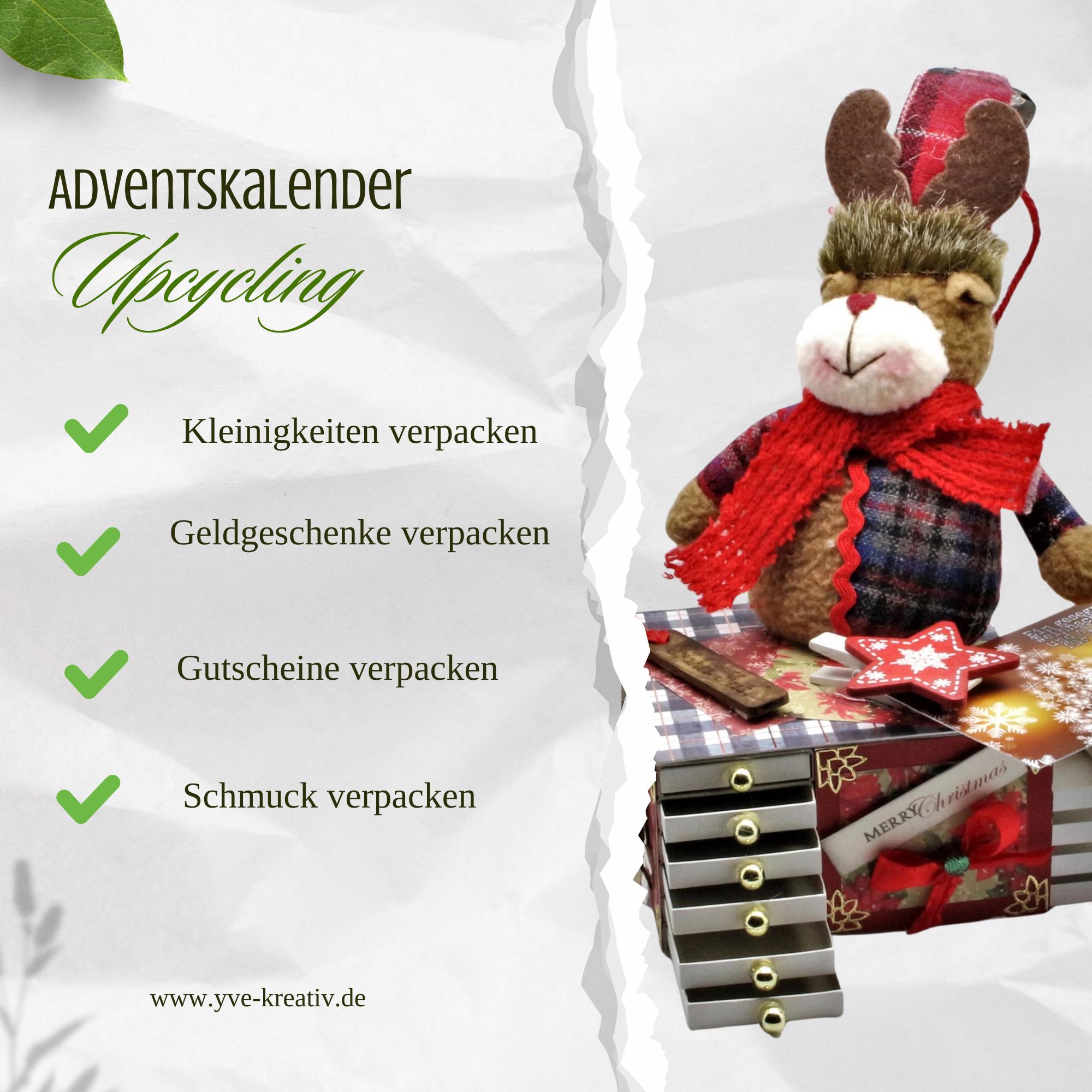 Adventskalender aus 24 Streichholzschachteln Tischdeko zu Weihnachten Adventskalender zum Befüllen Adventsdeko Geschenk Freundin #840107428