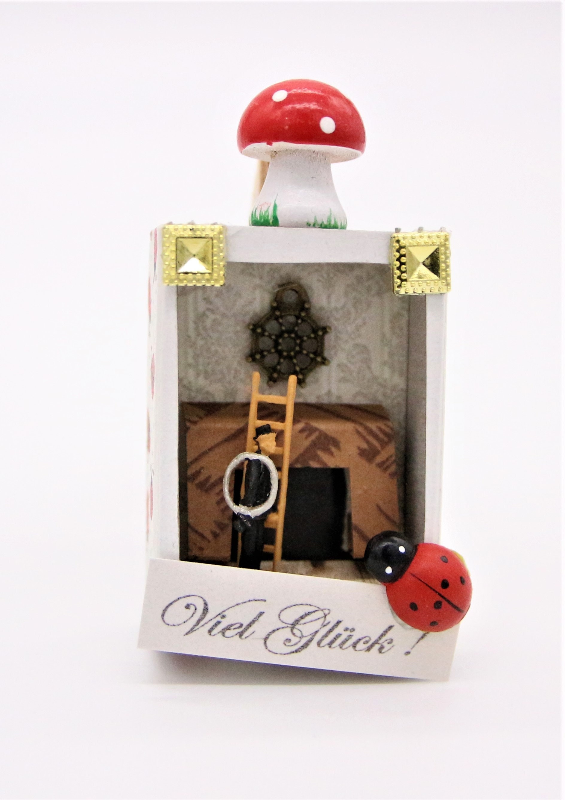 Kleine Schachtel, verzierte Streichholzschachtel als originelle Geschenkverpackung für Geld, Gutscheine und mehr  #1062978558