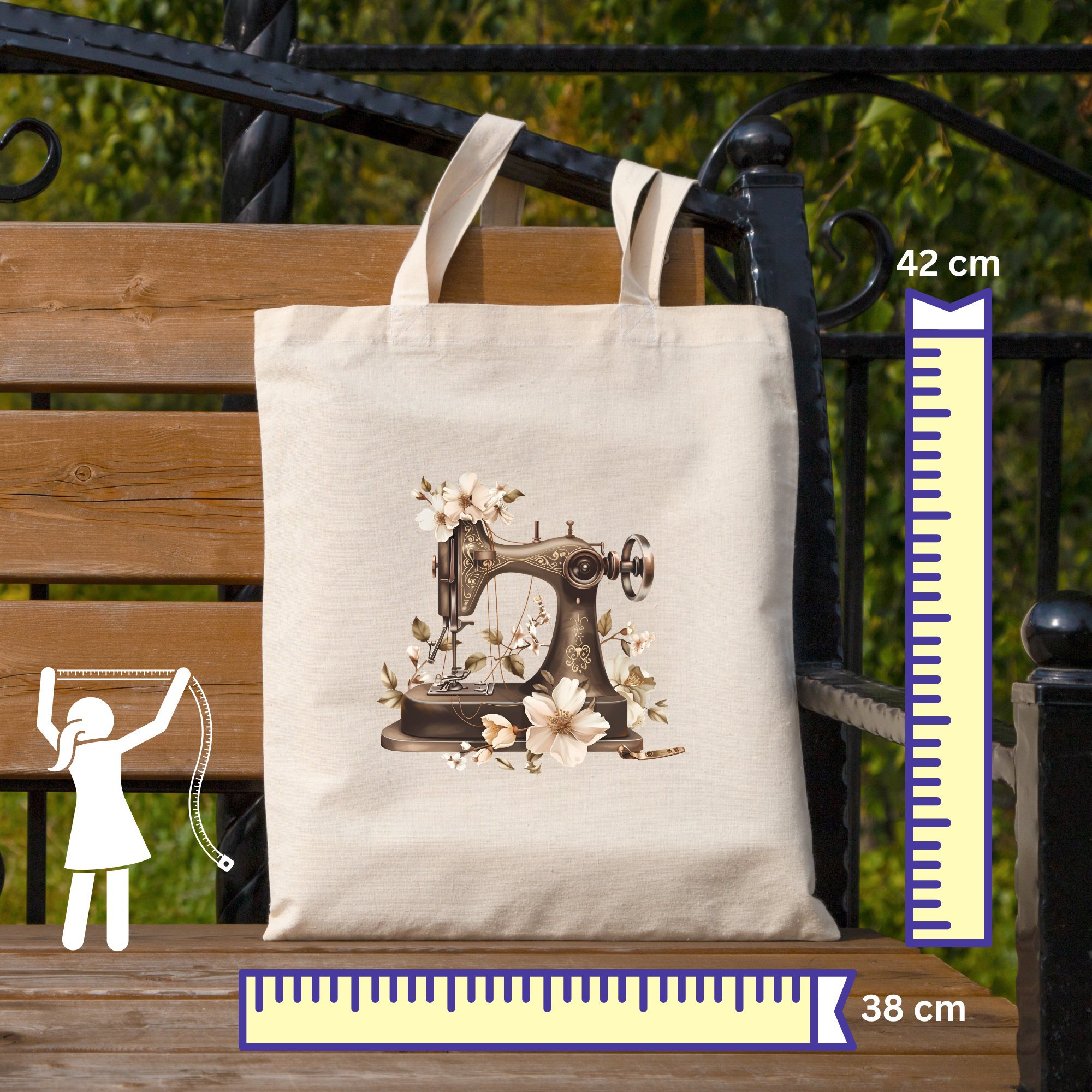 Stofftasche Stoffbeutel Einkaufstasche Geschenk Geburtstag Schneiderin Tasche Geschenk in Weiß oder Beige #STSUB