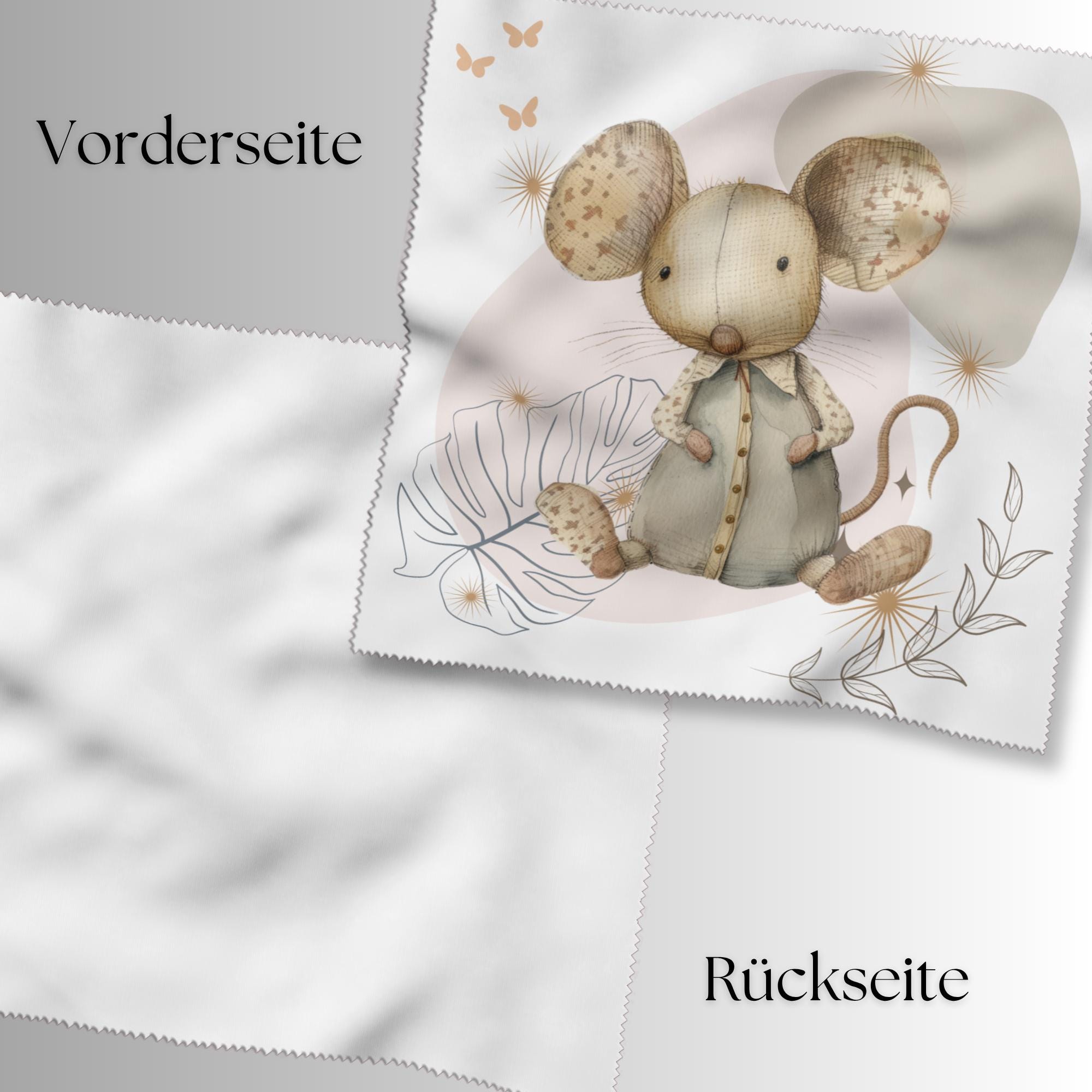 Brillenputztuch süße Maus Geschenk Geburtstag Mitbringsel Freundin bedrucktes Mikrofasertuch für Brille Sonnenbrille Displays #TI149