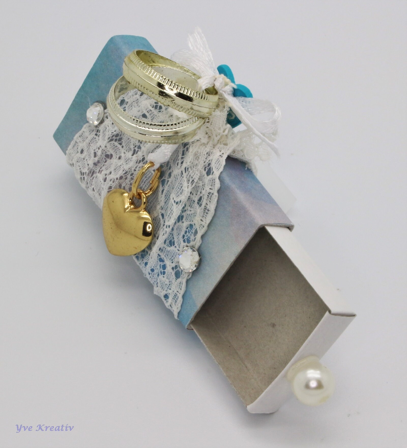 Kleine Schachtel, verzierte Streichholzschachtel als originelle Geschenkverpackung für Geld, Gutscheine und mehr