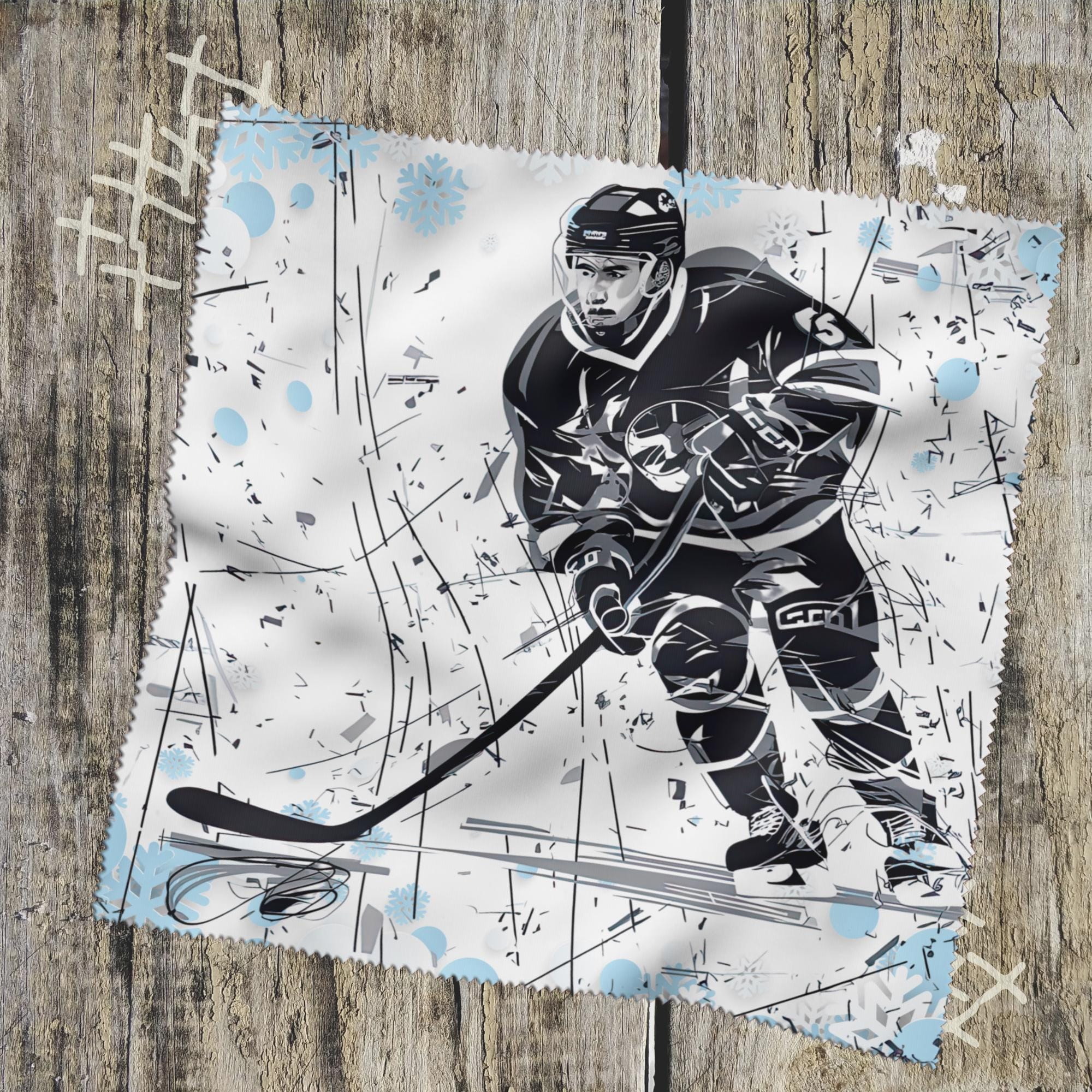 Brillenputztuch bedrucktes Mikrofasertuch für Brillen Tuch für Displays Geschenk Geburtstag Eishockey Eissportler #SP35