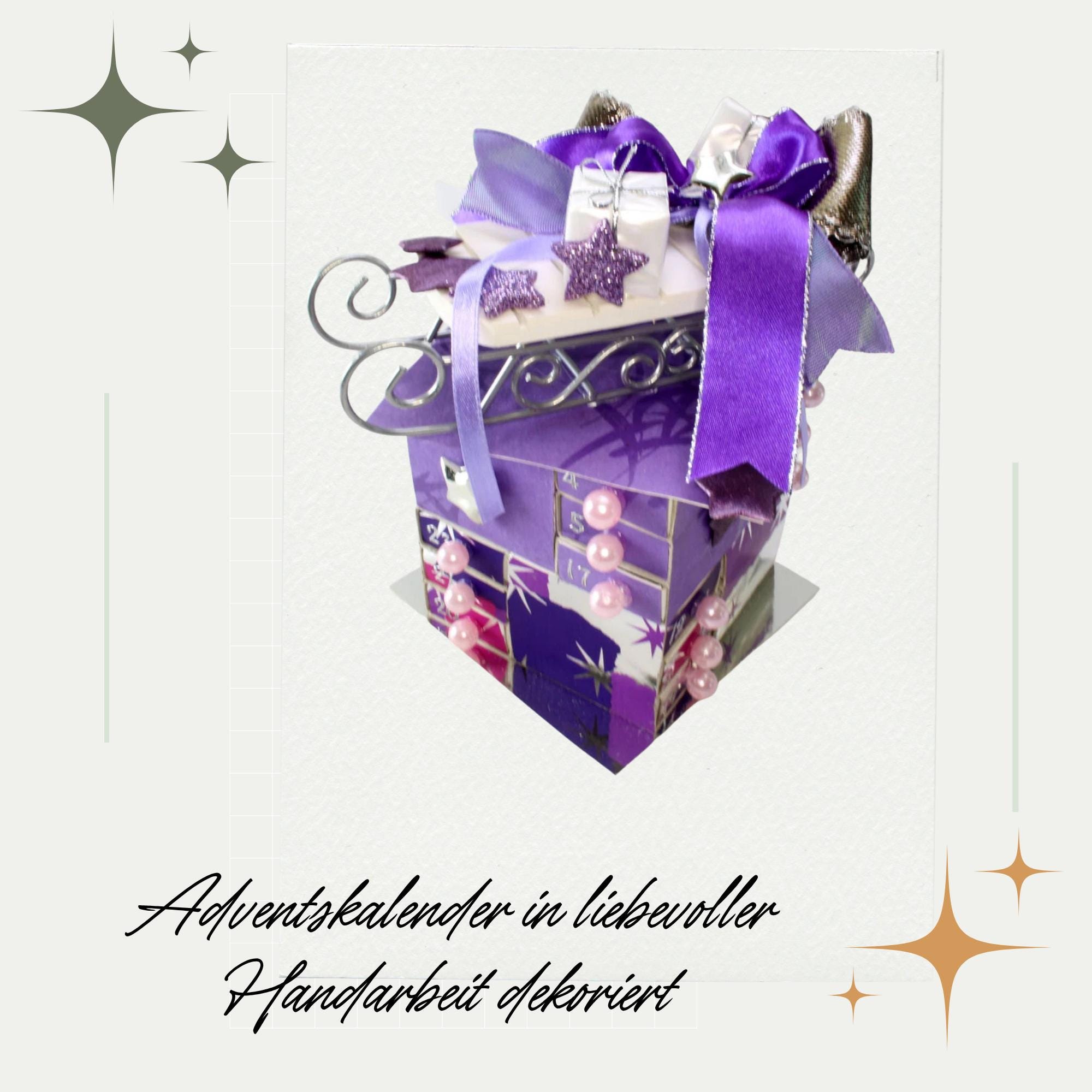 Adventskalender aus 24 Streichholzschachteln Tischdeko zu Weihnachten Adventskalender zum Befüllen Adventsdeko Geschenk Freundin  #613960178