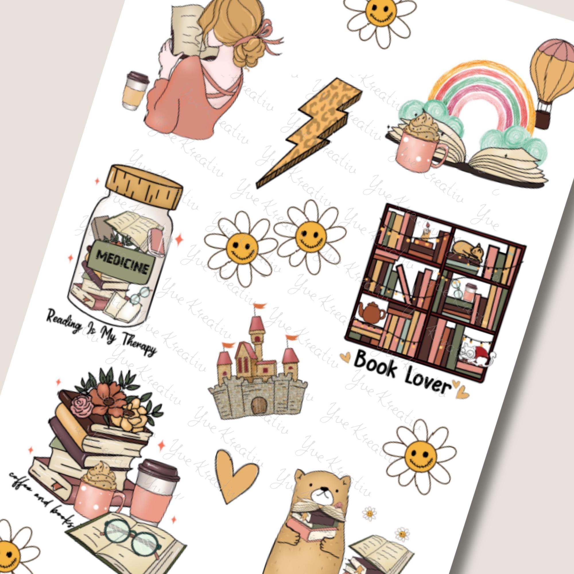 Aufkleber Love Books Stickerbogen Bücher für Leseratten Sticker Set - 3 Bögen zur Auswahl in Weiß - Transparent - Matt - Glanz #SBA6 Aufkleber Love Books Stickerbogen Bücher für Leseratten Sticker Set - 3 Bögen zur Auswahl in Weiß - Transparent - Matt - Glanz #SBA6