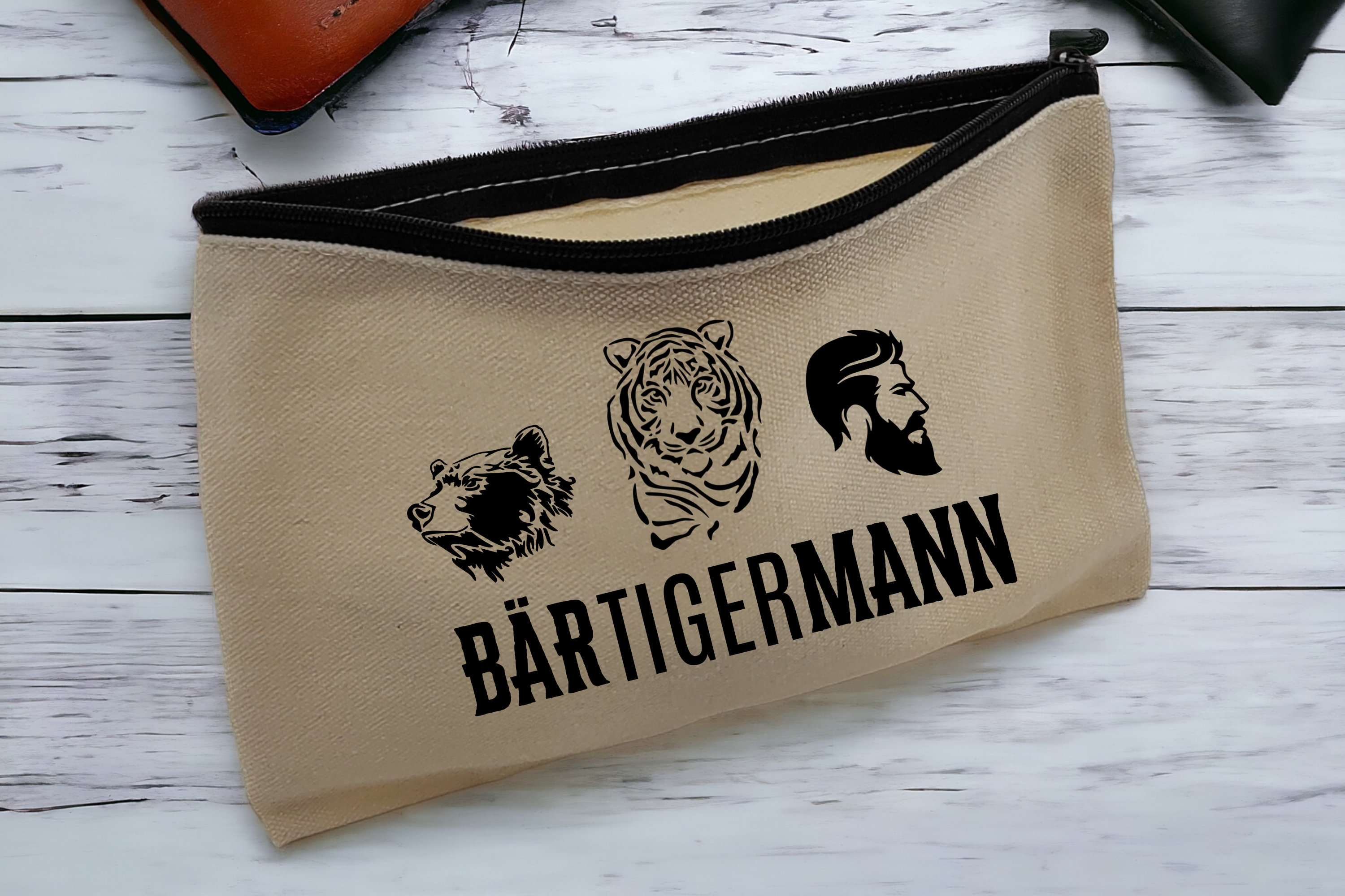 Kosmetiktasche, Federmäppchen, Mäppchen, kleiner Stoffbeutel mit Reißverschluss, Geschenk zum Vatertag #FMBAUB Kosmetiktasche, Federmäppchen, Mäppchen, kleiner Stoffbeutel mit Reißverschluss, Geschenk zum Vatertag #FMBAUB