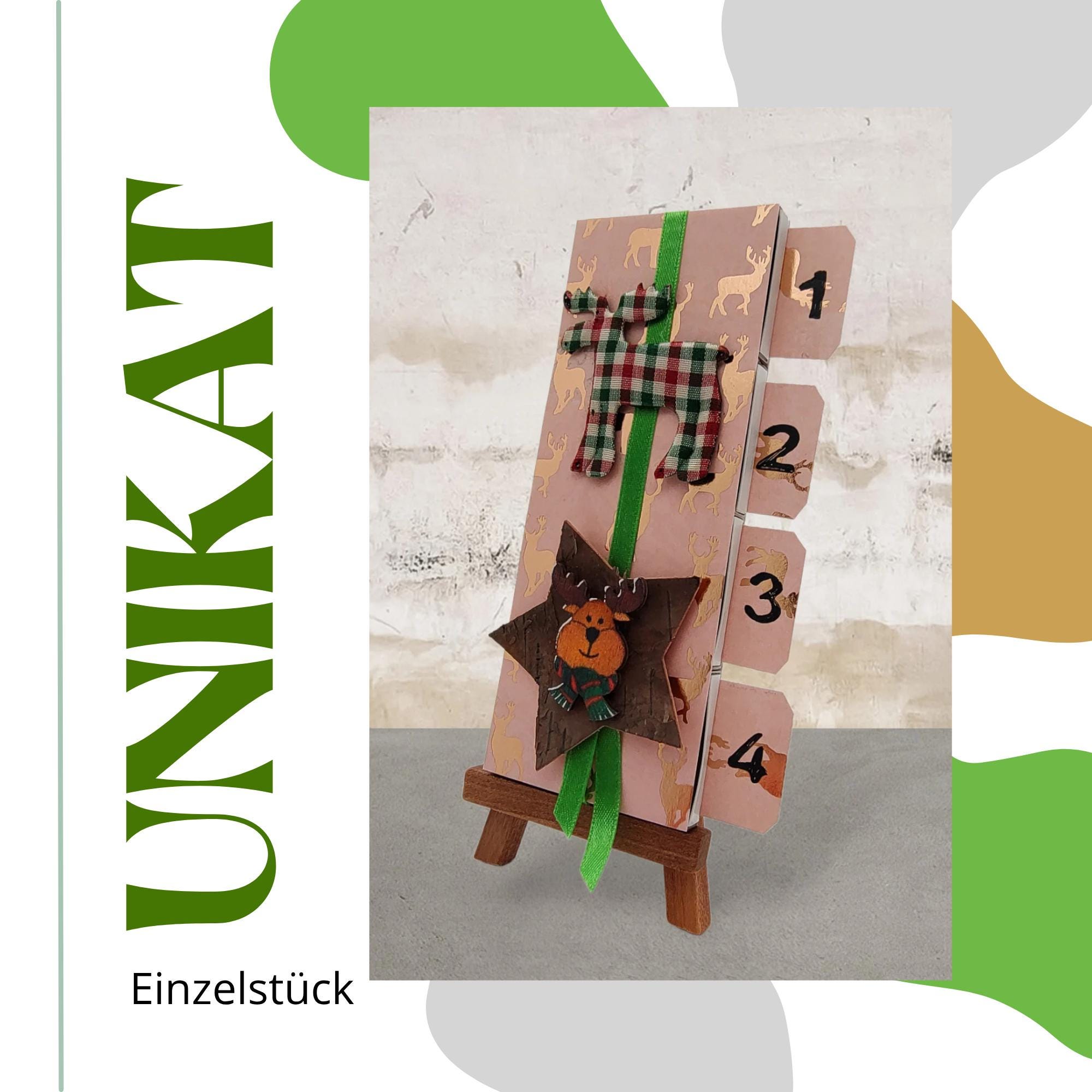 Adventskalender zum Befüllen aus 4 Streichholzschachteln Upcycling kleine Adventsgeschenke Geldgeschenk Weihnachten Mitbringsel #627796351