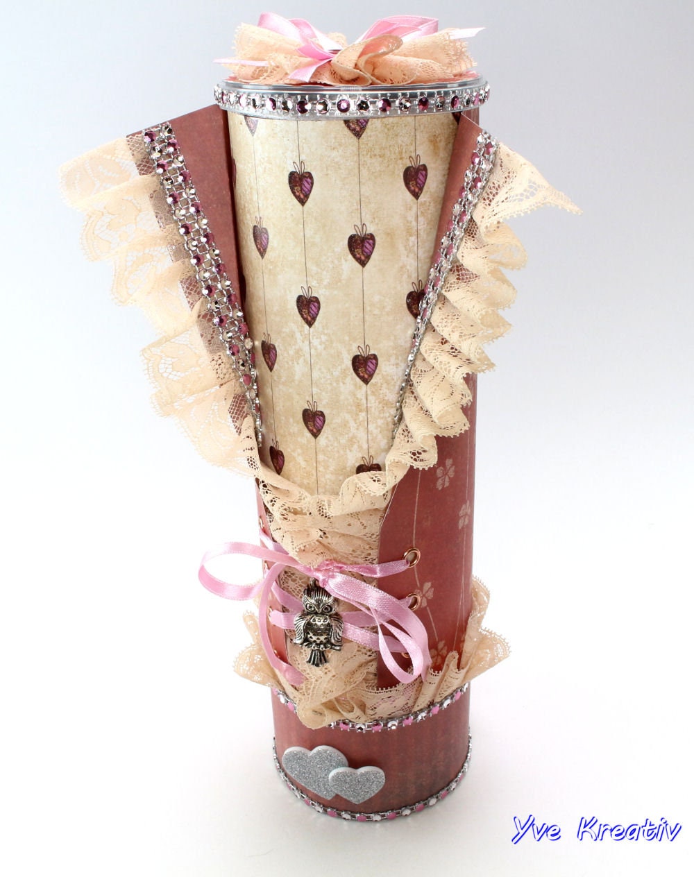 Zylinder Dose / Schachtel "Romantik" / Hochzeit Geschenk Zylinder Dose / Schachtel "Romantik" / Hochzeit Geschenk