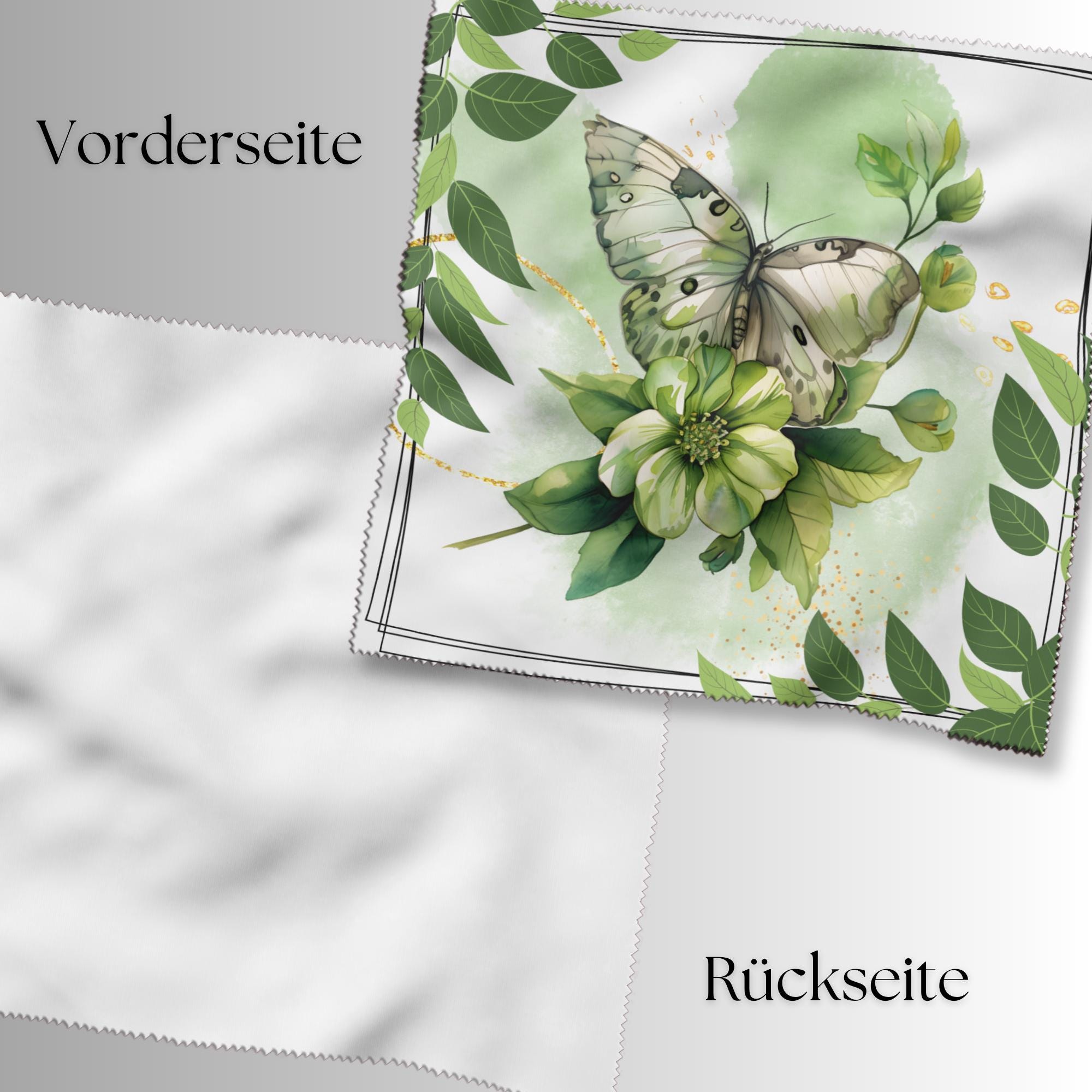 Brillenputztuch bedrucktes Mikrofasertuch für Brillen Tuch für Displays Tuch Schmetterling Geschenk zum Muttertag #TI79
