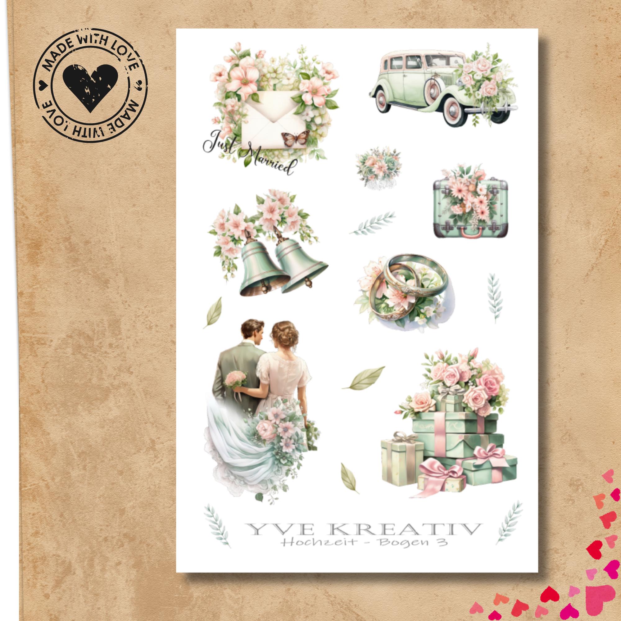 Aufkleber Hochzeit Sticker Bogen Hochzeitsfeier Stickerbogen zur Auswahl in Weiß - Transparent - Matt - Glanz #SBA6 Aufkleber Hochzeit Sticker Bogen Hochzeitsfeier Stickerbogen zur Auswahl in Weiß - Transparent - Matt - Glanz #SBA6
