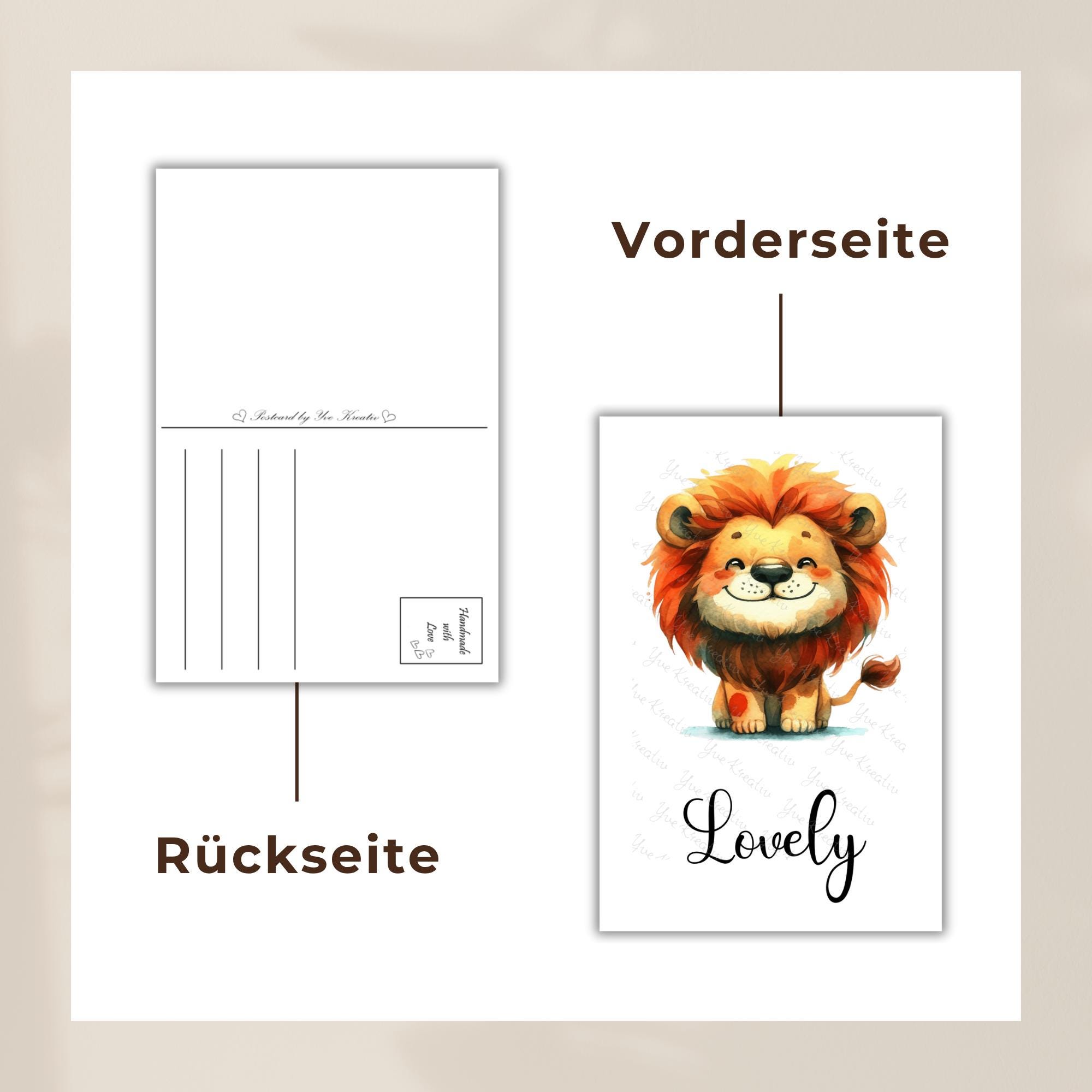 Postkarte Löwe Grußkarte Karte Geburtstag Freundin Gutschein Mitbringsel Löwen Fan I Crazy, Funny, Lovely I #PHO Postkarte Löwe Grußkarte Karte Geburtstag Freundin Gutschein Mitbringsel Löwen Fan I Crazy, Funny, Lovely I #PHO