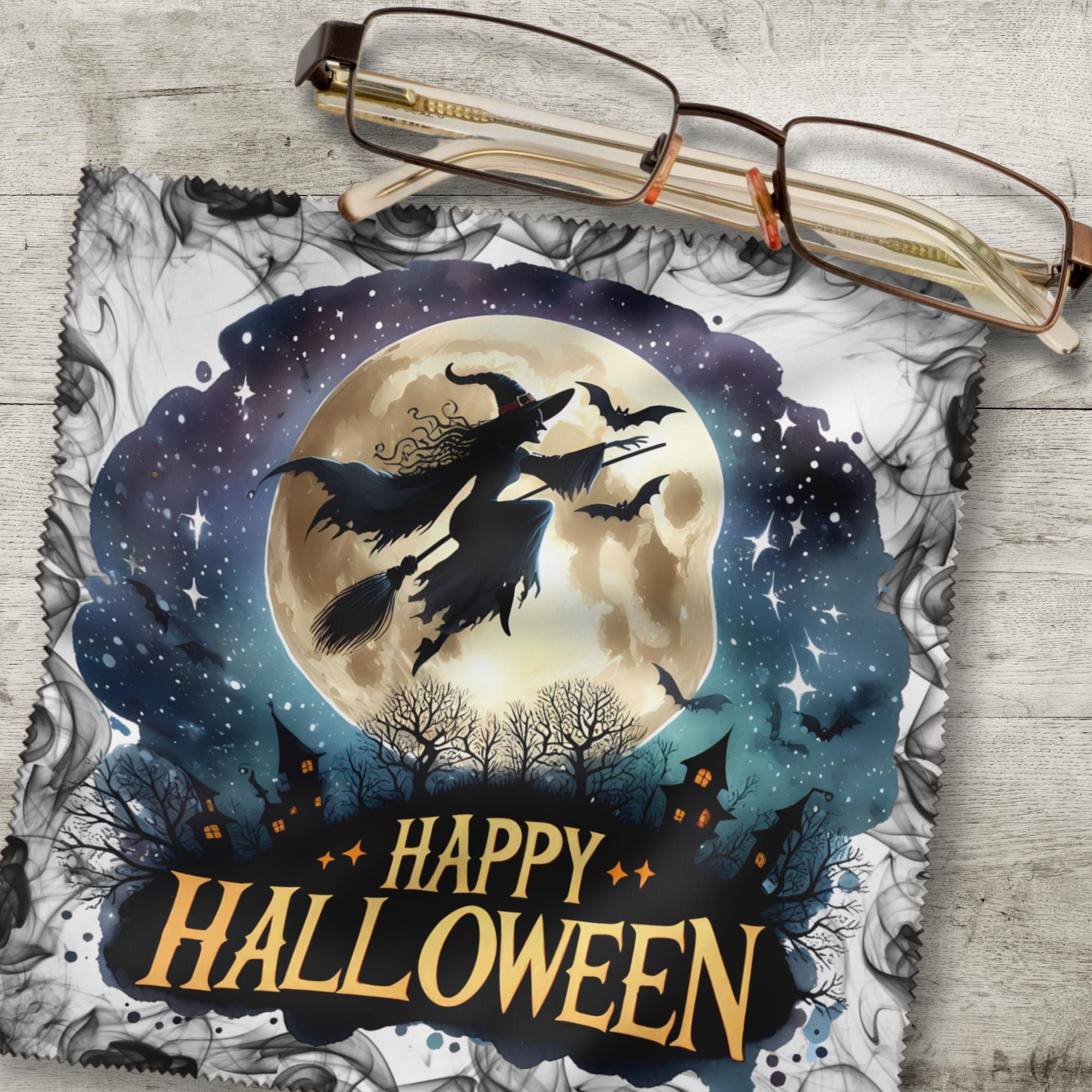Brillenputztuch Happy Halloween bedrucktes Mikrofasertuch für Sonnenbrille Displays Handy Grusel Geschenk Hexe Mitbringsel #SA7 Brillenputztuch Happy Halloween bedrucktes Mikrofasertuch für Sonnenbrille Displays Handy Grusel Geschenk Hexe Mitbringsel #SA7
