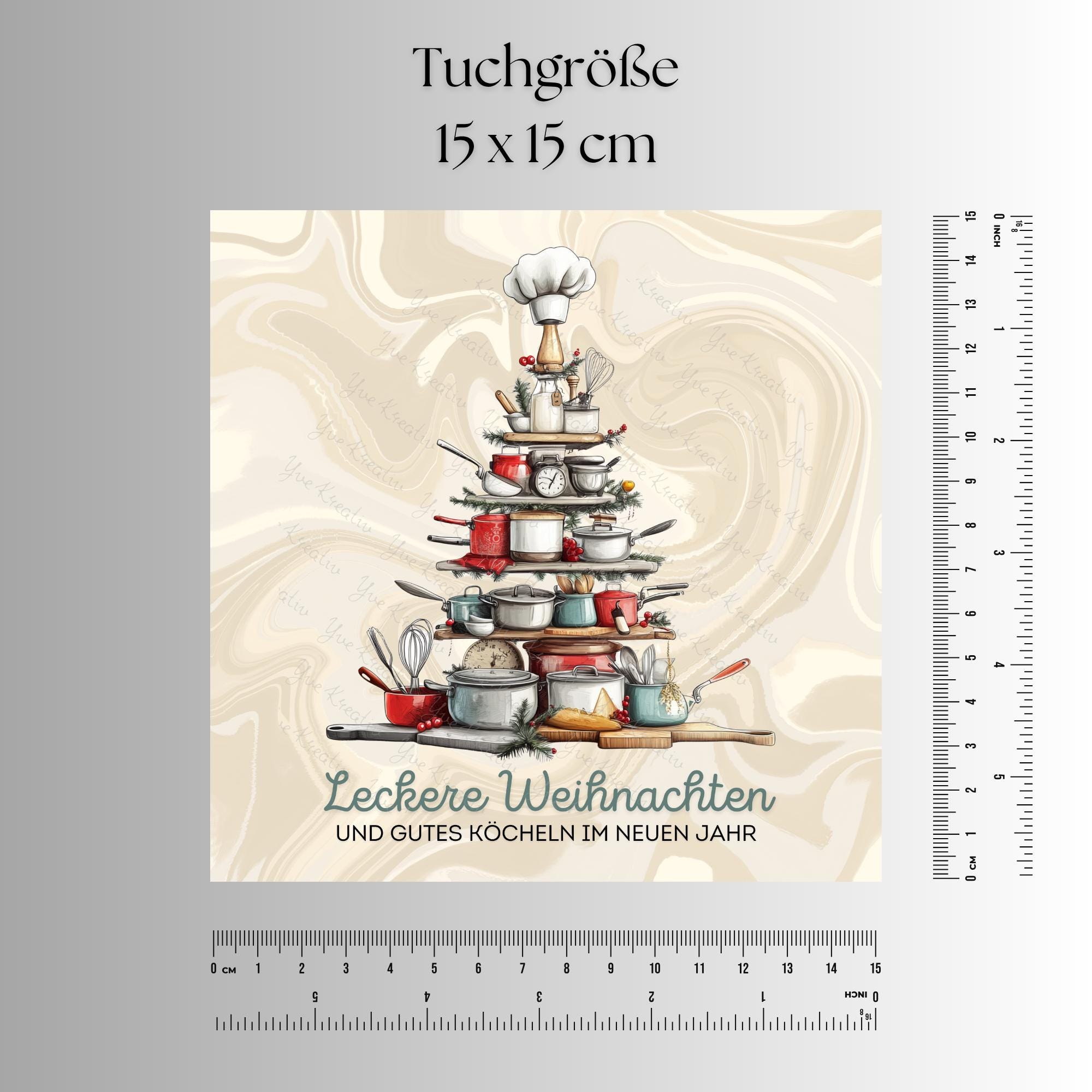 Brillenputztuch Tannenbaum Weihnachten Wichtelgeschenk Koch Geschenk Köchin bedrucktes Mikrofasertuch für Brillen Display Handy #WE21