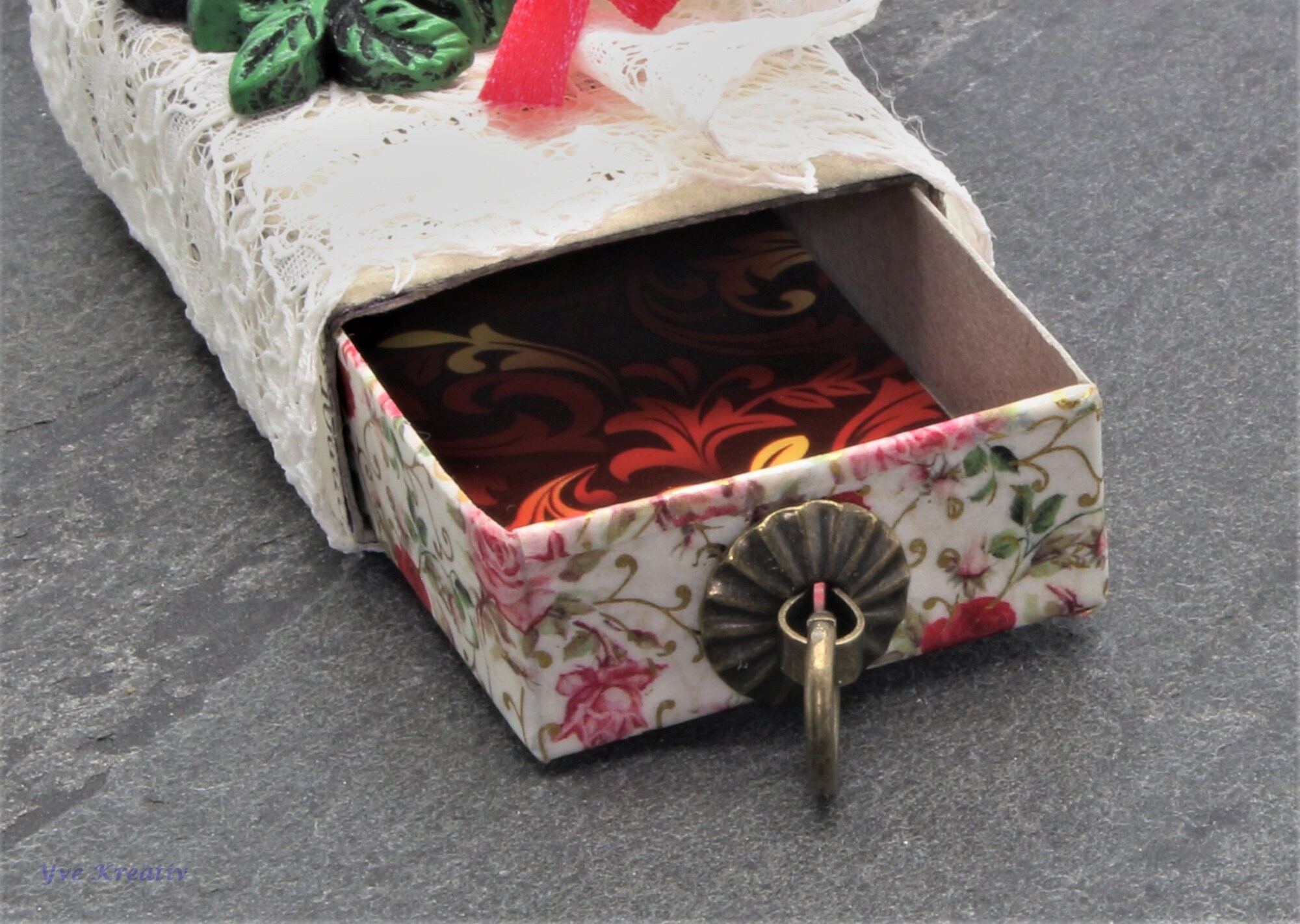 Kleine Schachtel, verzierte Streichholzschachtel als originelle Geschenkverpackung für Geld, Gutscheine und mehr