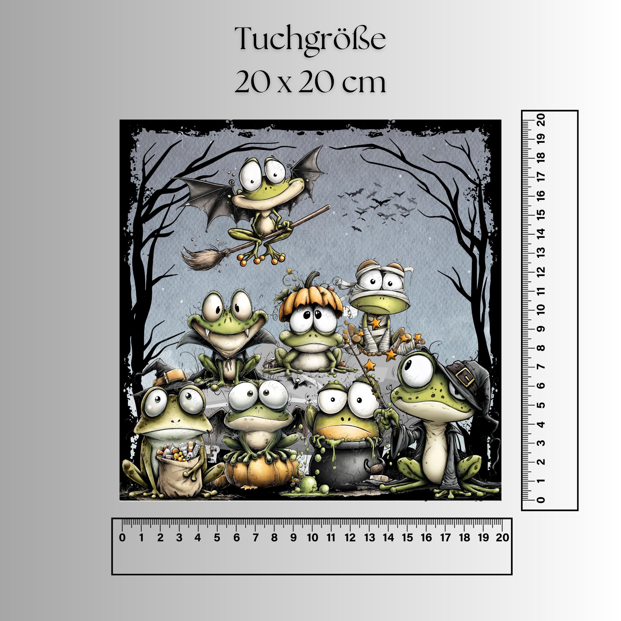 Brillenputztuch Halloween Frösche bedrucktes Mikrofasertuch für Sonnenbrille Displays Handy Geschenk süßes oder Saures Mitbringsel #SA9